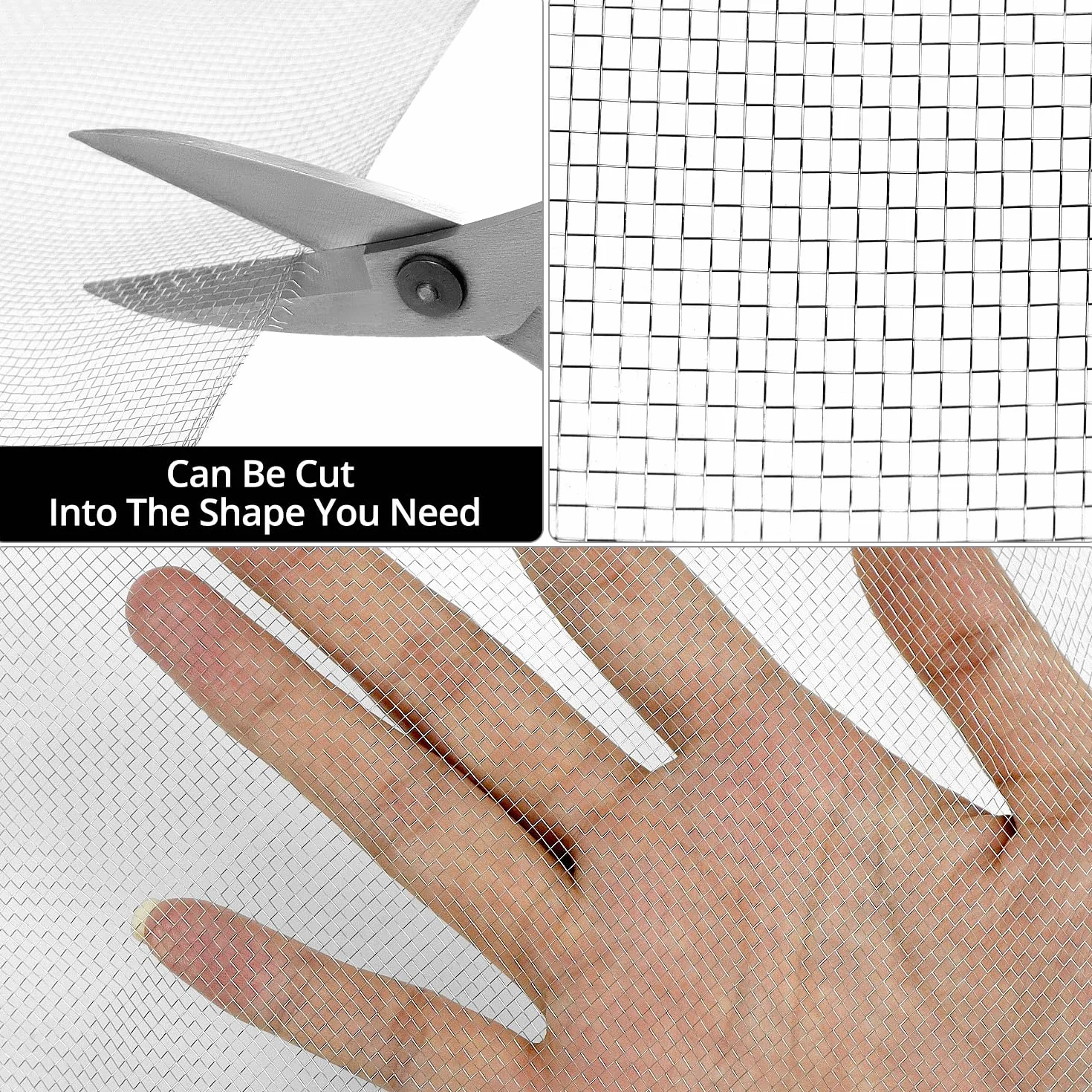 QWORK® siatka druciana ze stali nierdzewnej 304, 1,2 m x 3 m, siatka druciana, średnica drutu: 0,15 mm, rozmiar oczek 1,3 mm