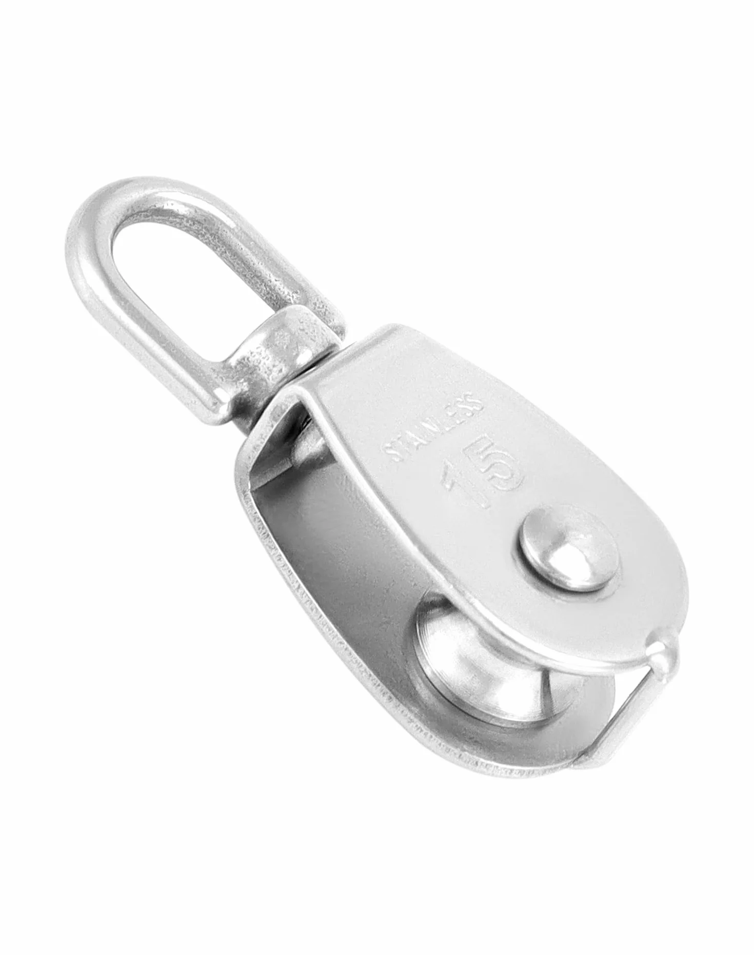 QWORK® 12 sztuk bloczek M15, bloczki ze stali nierdzewnej 304 do lin stalowych o średnicy do 6 mm, nośność 35 kg