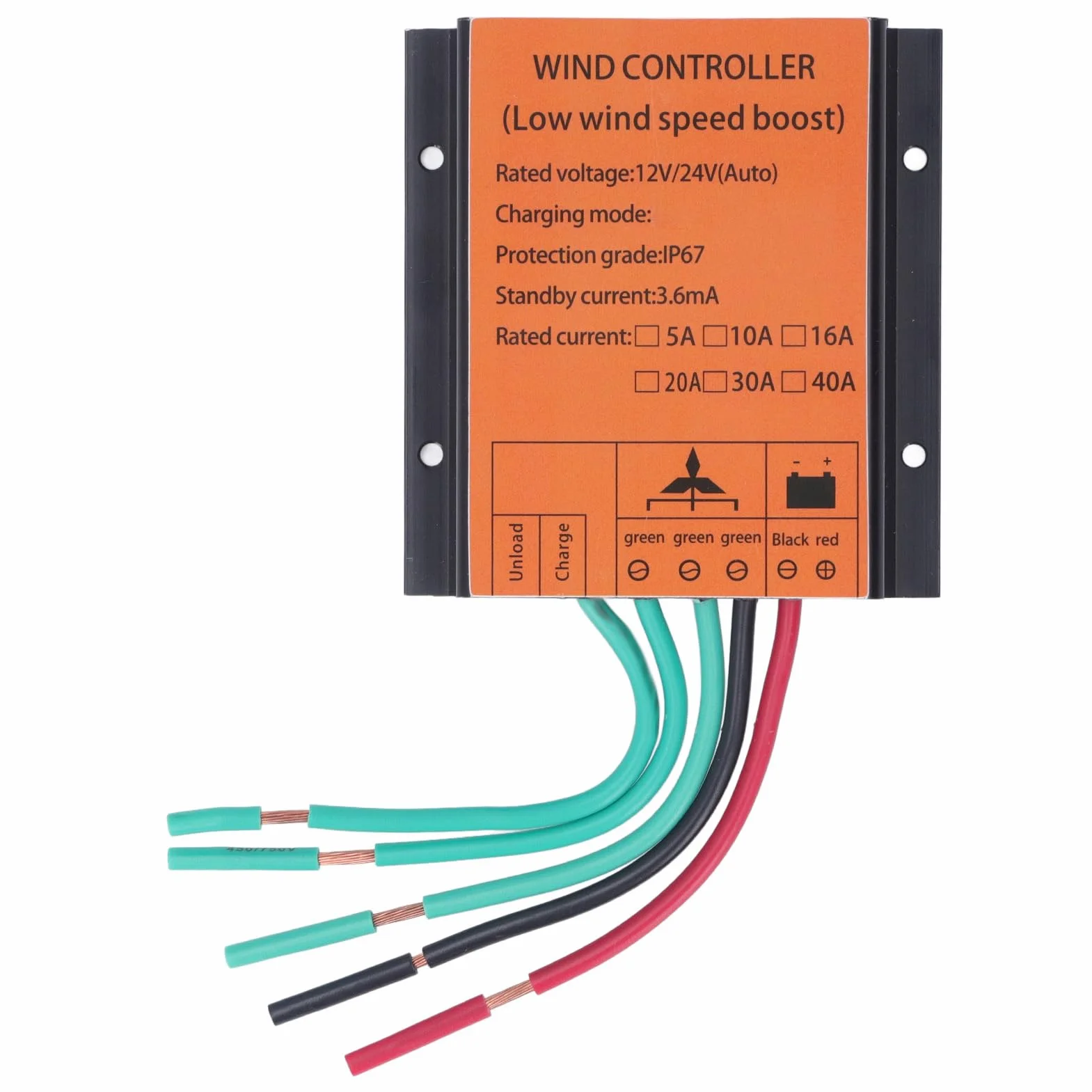 Kontroler ładowania MPPT 12V 24V 40A 300W-1000W Regulator Generatora Wiatrowego