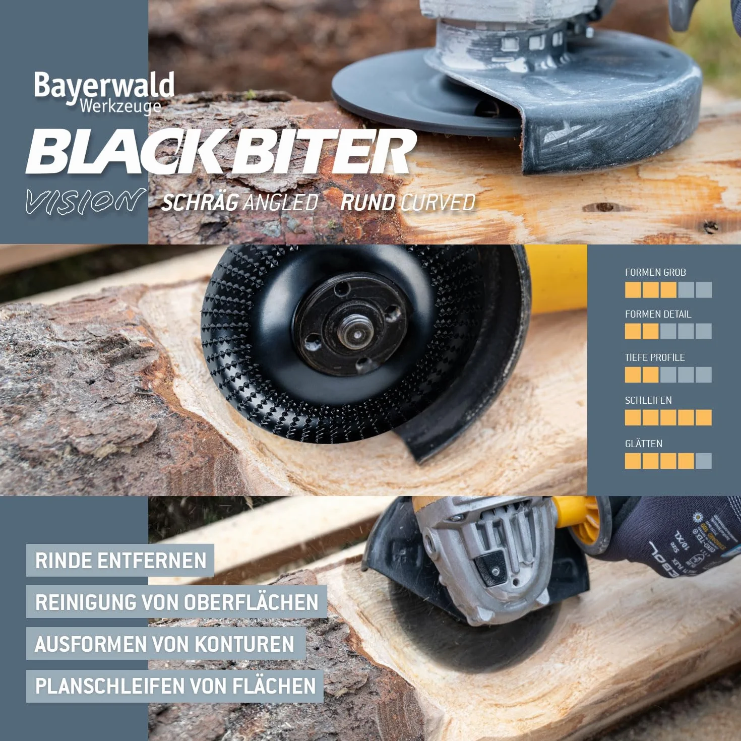 Bayerwald Black Biter tarcza ścierna Ø 125 mm x 22,2 mm do szlifierek kątowych
