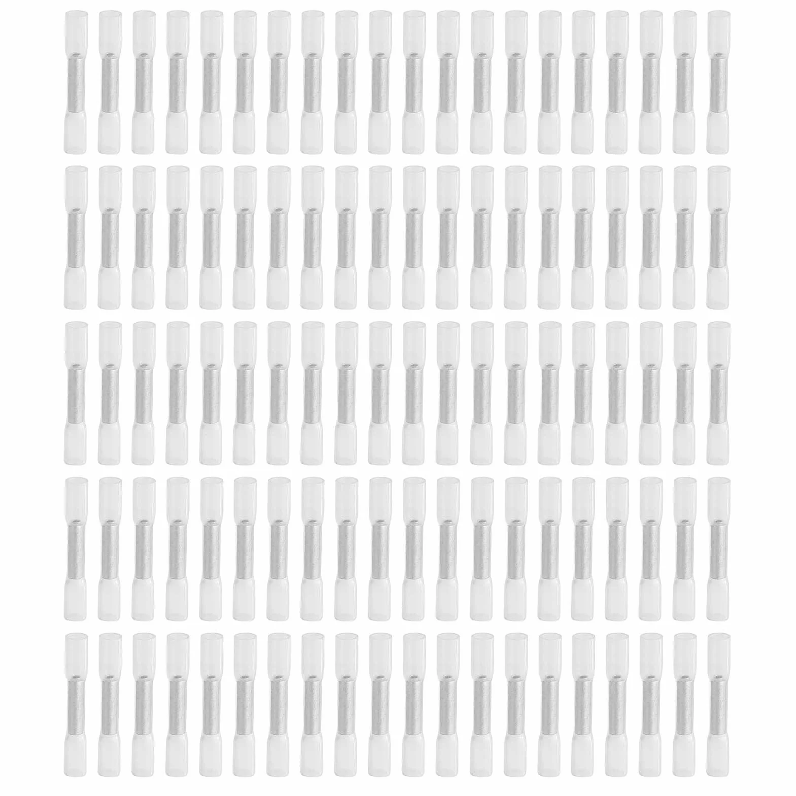 100 Sztuk 26-24 AWG Złącza Lutowane, Izolowane Złącza Zaciskane Wodoodporne Złącza Kablowe Złącza Doczołowe Złącza Doczołowe Złącza Termokurczliwe Elektryczne Złącze Zaciskane