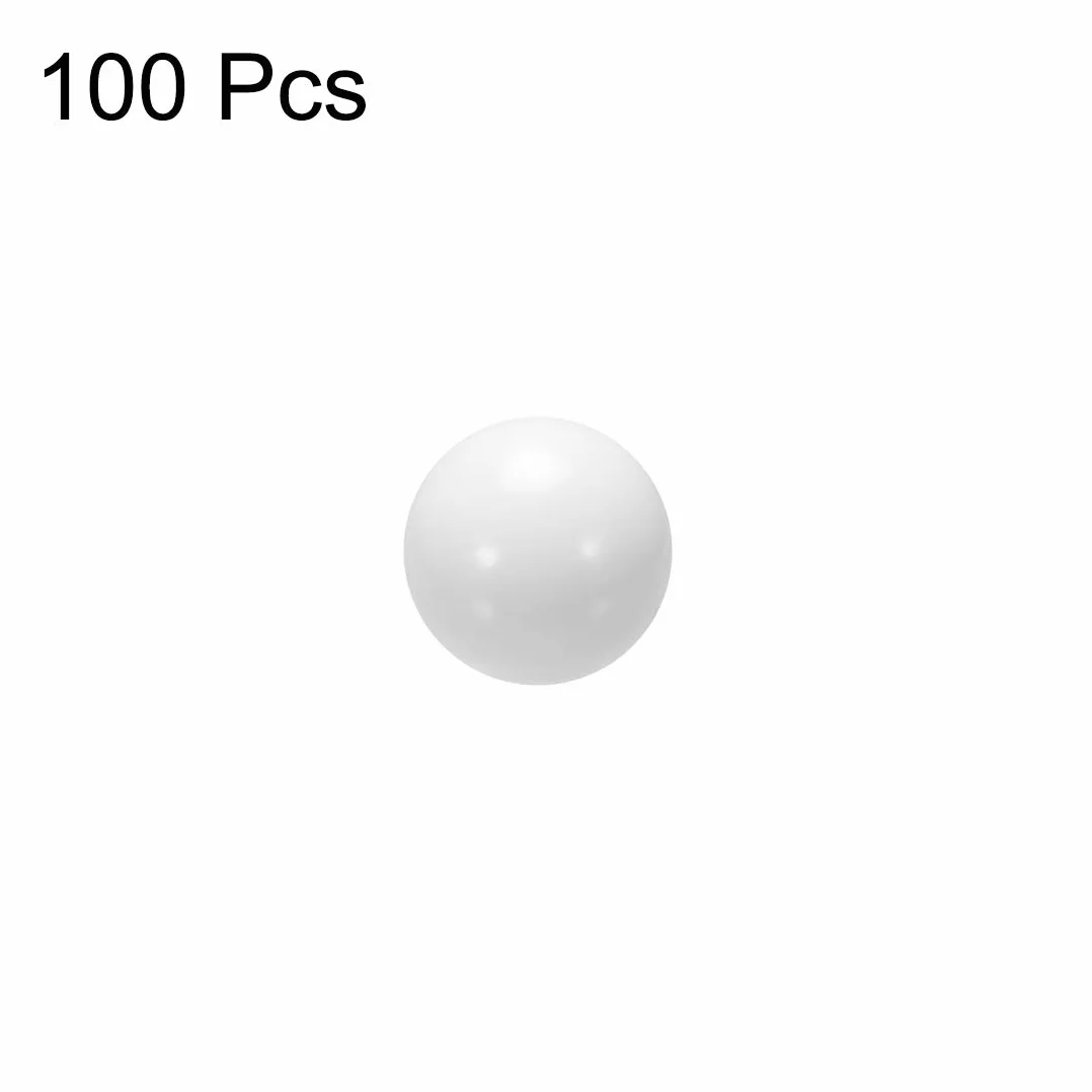 sourcing map 100 sztuk pierścieni na monety produkcja kulka POM tworzywo sztuczne kulka 6 mm