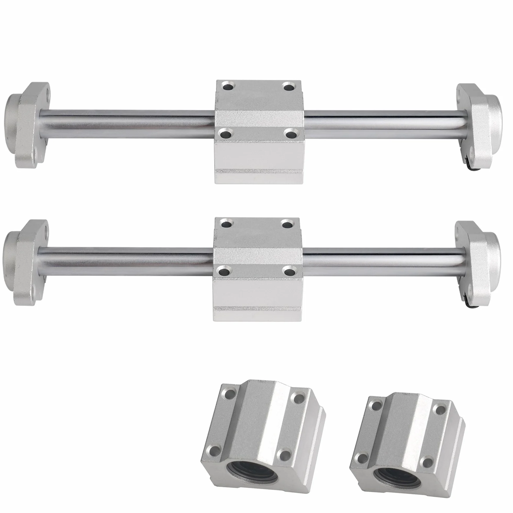 12 mm, 100-600 mm, hartowana stal platerowana do prętów liniowych, prowadnic wału (wał liniowy +SHF12+SCS12UU, 200 mm)