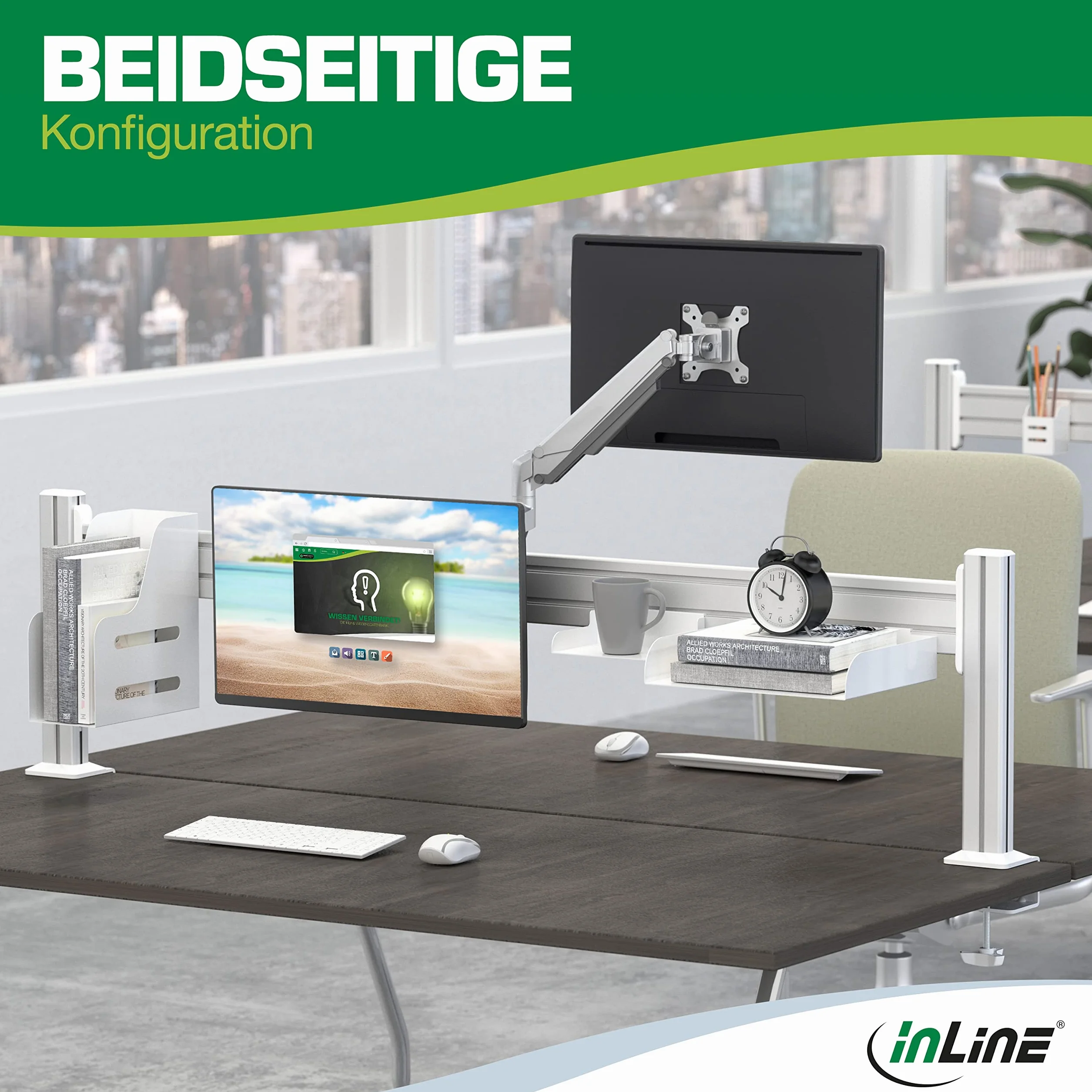 InLine® Półka Slatwall mała, biała