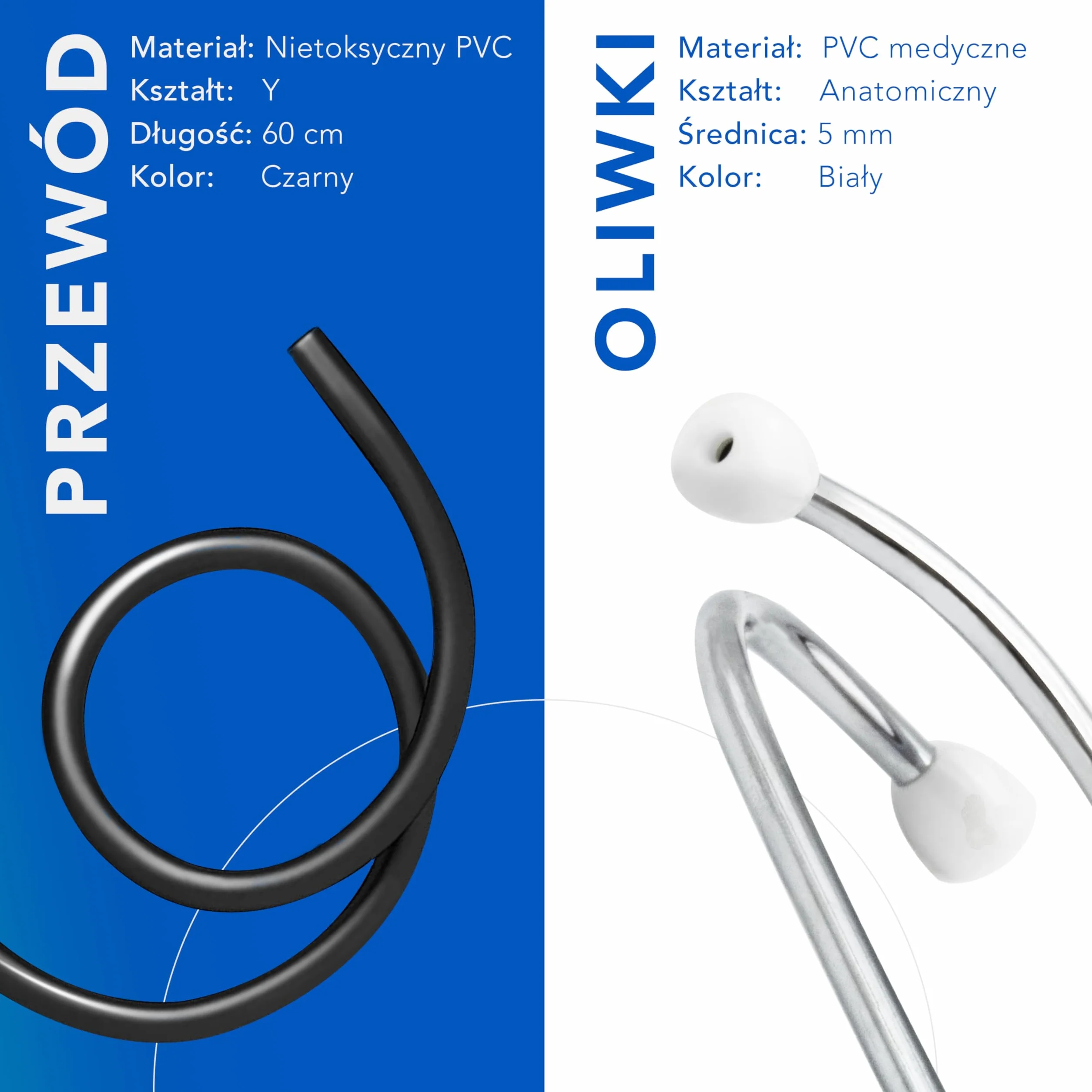 AIESI® Stetoskop z płaską główką Professional dla dorosłych, kolor czarny DOCTOR SCOPE, 24 miesiące włoskiej gwarancji
