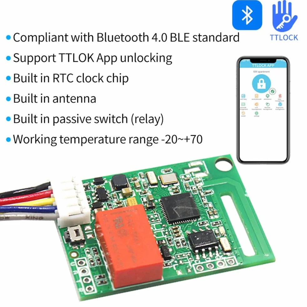 Booso Aplikacja TTLOCK Zdalny Moduł Zamka Elektronicznego Płyta Modułu Zamka Wyjście Przekaźnika System Kontroli Dostępu do Drzwi