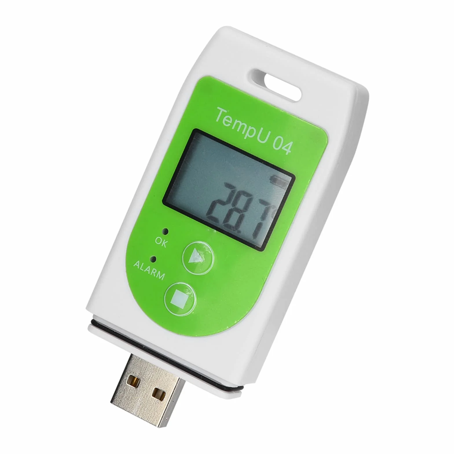 Cyfrowy Rejestrator Temperatury USB 32000 Punktów z Raportami PDF i CSV Wyświetlacz LCD
