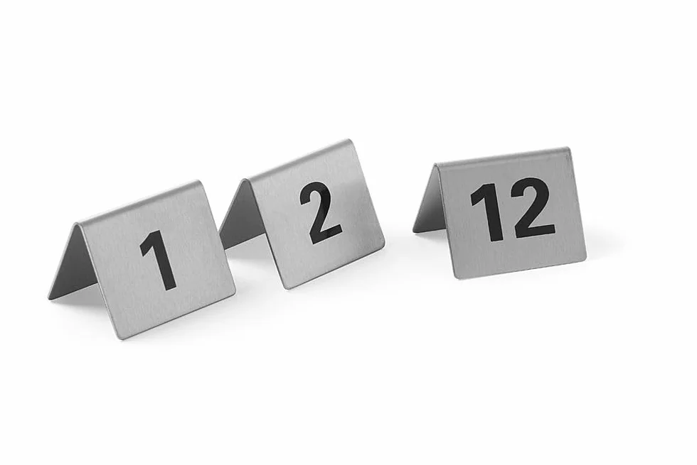 HENDI Tabliczki informacyjne z numerami 1-12 50x35x40 mm