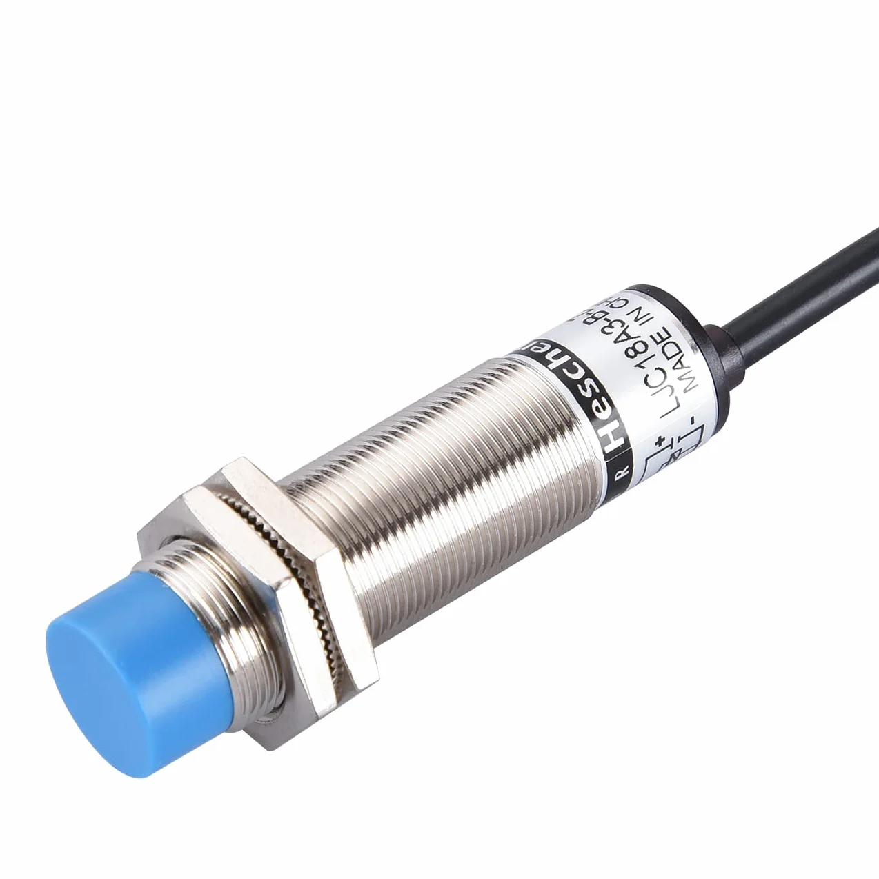 Heschen pojemnościowy przełącznik czujnika zbliżeniowego LJC18A3-B-Z/BX detektor 1-10 mm 6-36 VDC 300 mA NPN normalnie otwarty (NO) 3-przewodowy