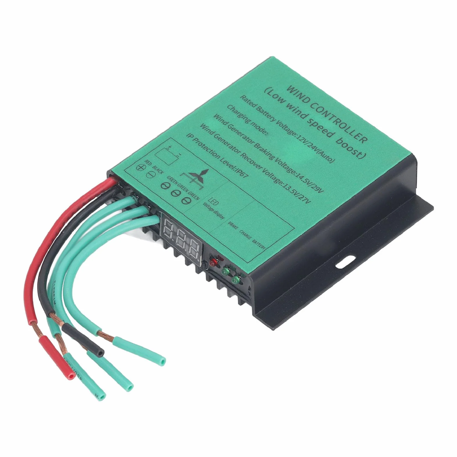 MPPT Regulator ładowania Turbiny Wiatrowej 100W-600W 12V 24V Automatyczne Dopasowanie Kontroler Generatora Wiatrowego Kontroler Doładowania Niskiego Napięcia