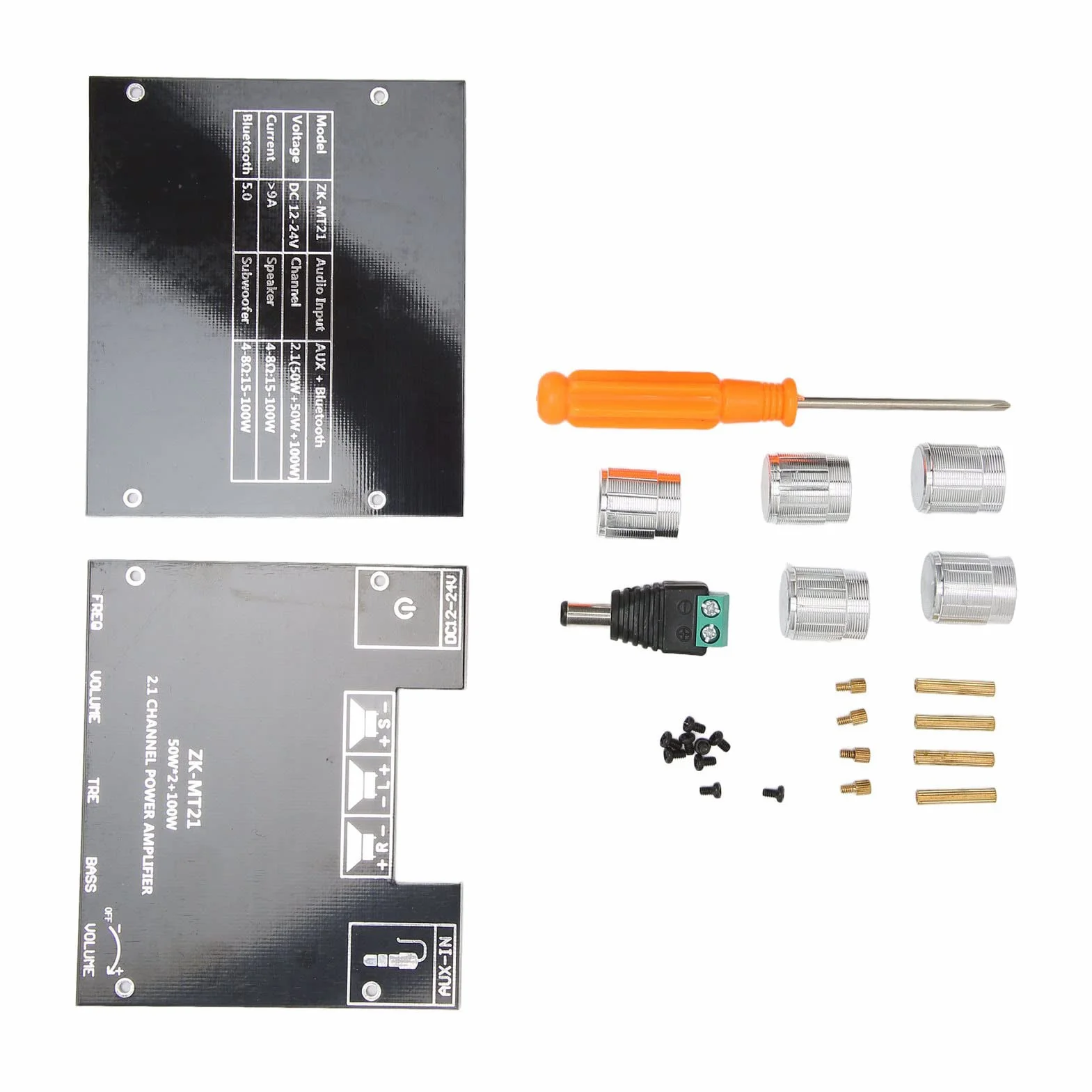 Cuifati Board Wzmacniacza BT 5.0 Stereo Power Wzmacniacz 2.1 Kanał Wysoka Moc 50 W+100W Wyjście z Podważeniami Podtrzymania Podtrzymania dla GłośnikóW 15-100 W 4-8Ω