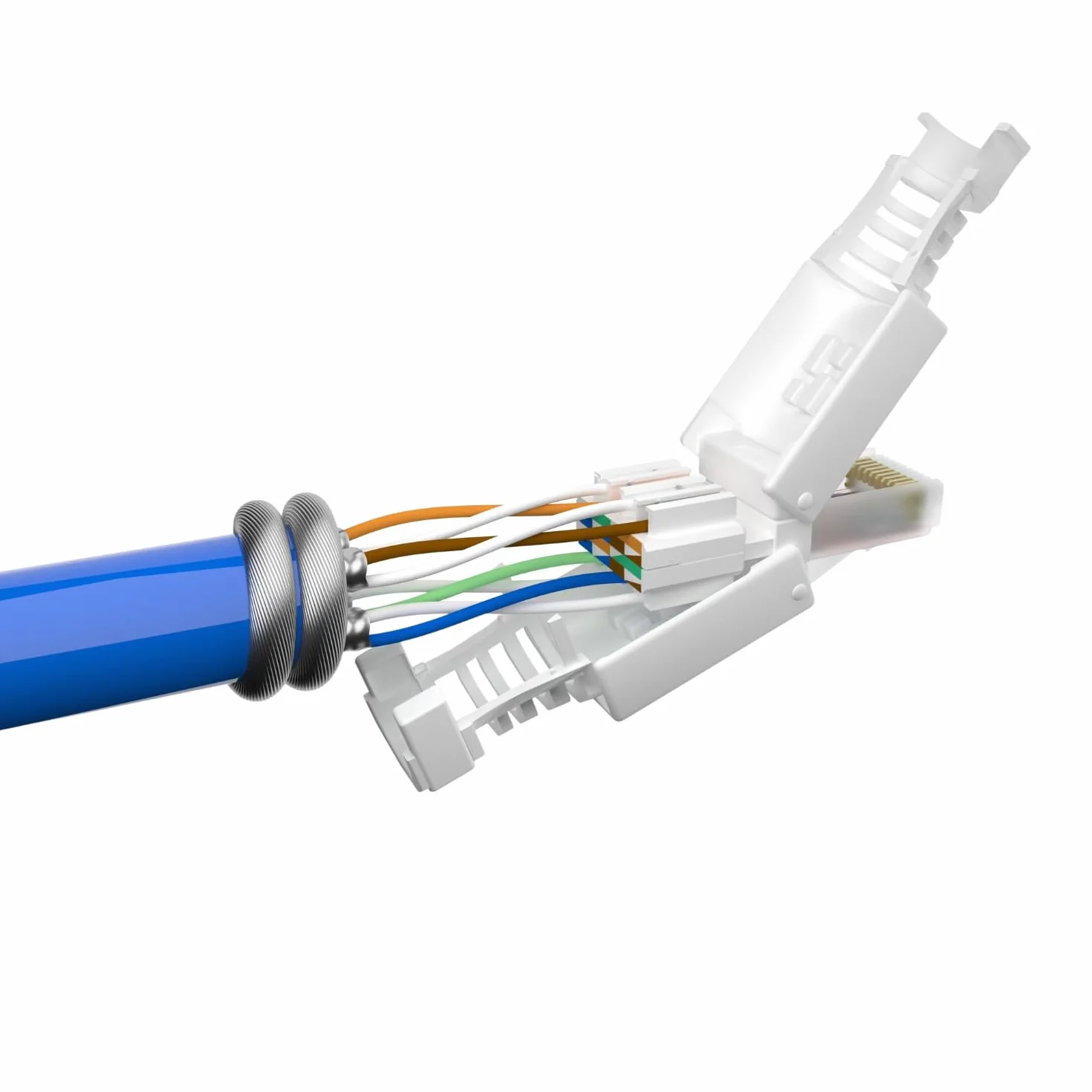 Germany B.e.s.t wtyczka sieciowa RJ45 CAT6 beznarzędziowa LAN UTP do CAT5 CAT6 CAT7