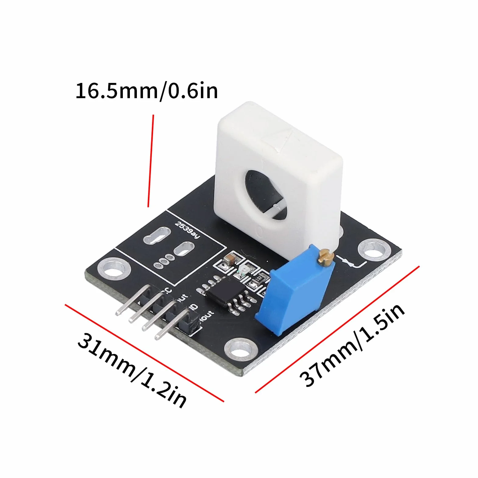 Czujnik Prądu Halla, 100a WCS1600 DC 5V Moduły Zabezpieczające Przed Zwarciem Regulowany Detektor Zabezpieczenia Nadprądowego Przed Zwarciem Do Wykrywania Przetężenia Silnika Inteligentnego