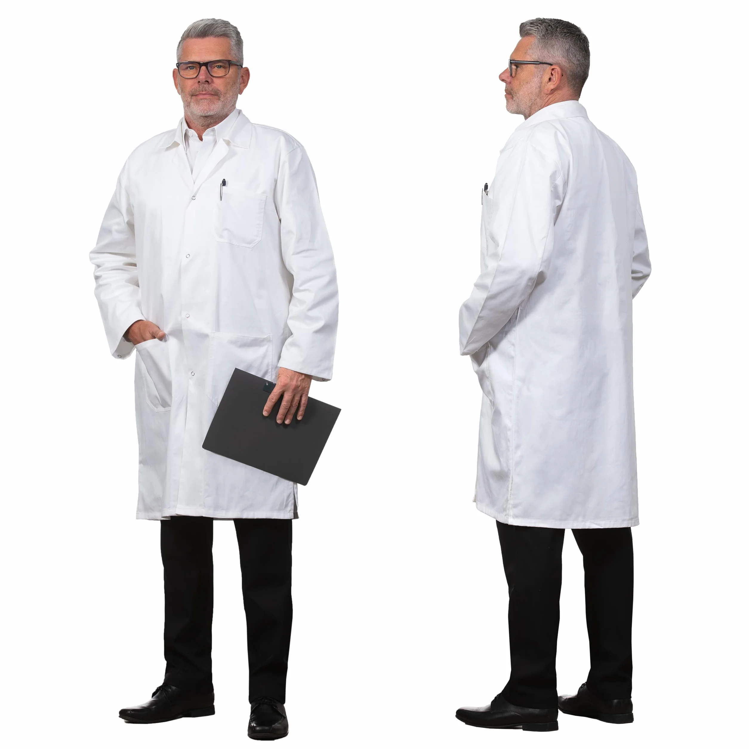 ZOLLNER Fartuch lekarski męski laboratoryjny bawełniany biały roz. 44-60, 140