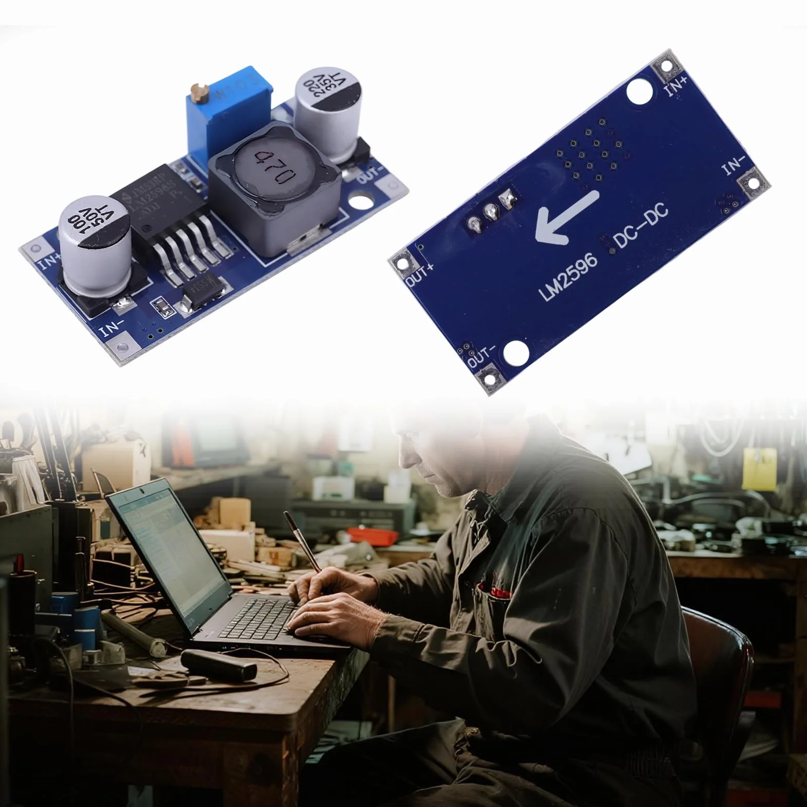 5 sztuk Konwerter DC-DC Regulowana obniżenie napięcia, wejście 3,2 V do 40 V, wyjście 1,25 V do 35 V, wydajny moduł regulatora napięcia, zasilacz krokowy lm2596 dc dc konwerter buck