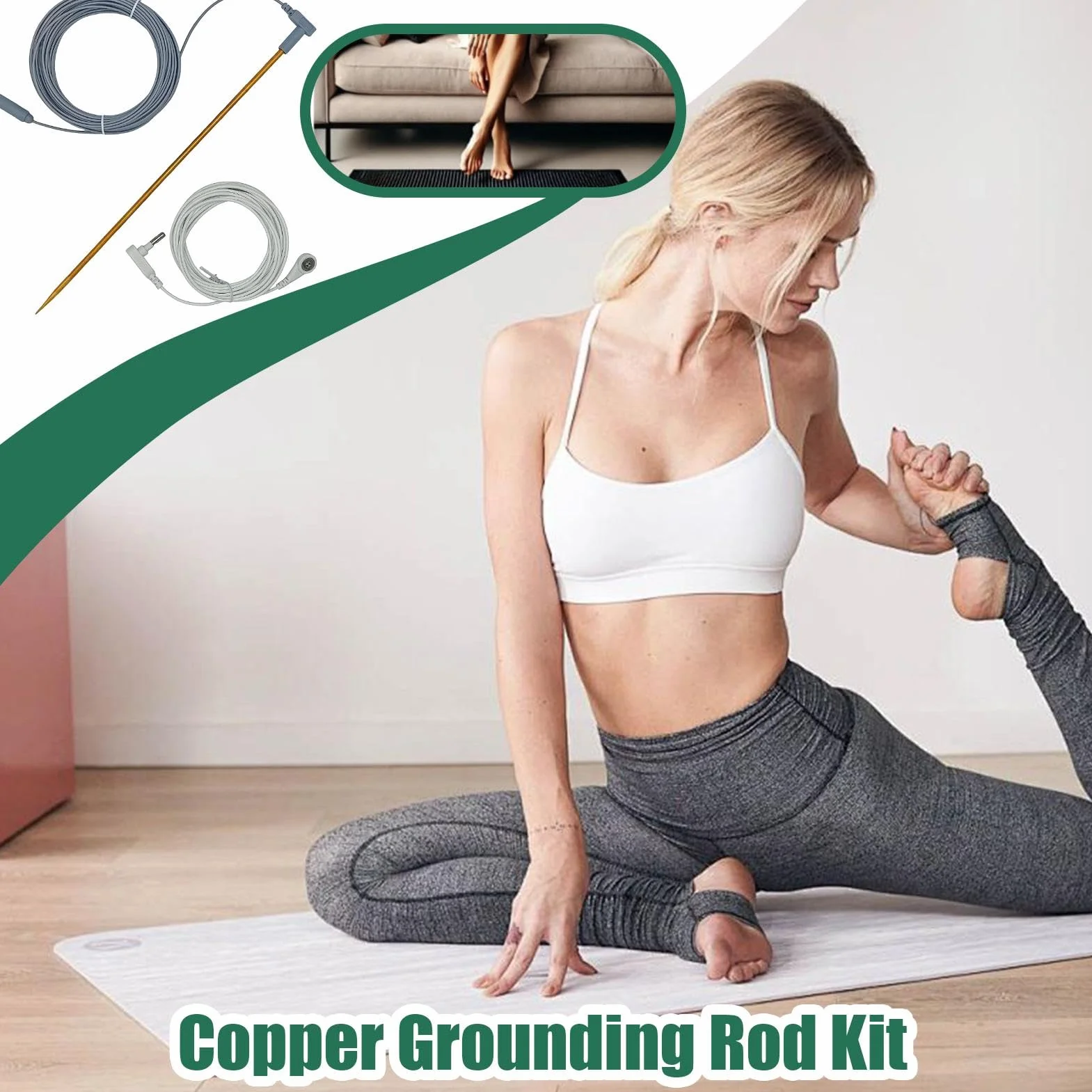 Grounding Rod 12 Inch 40ft Wire Complete Grounding Solution