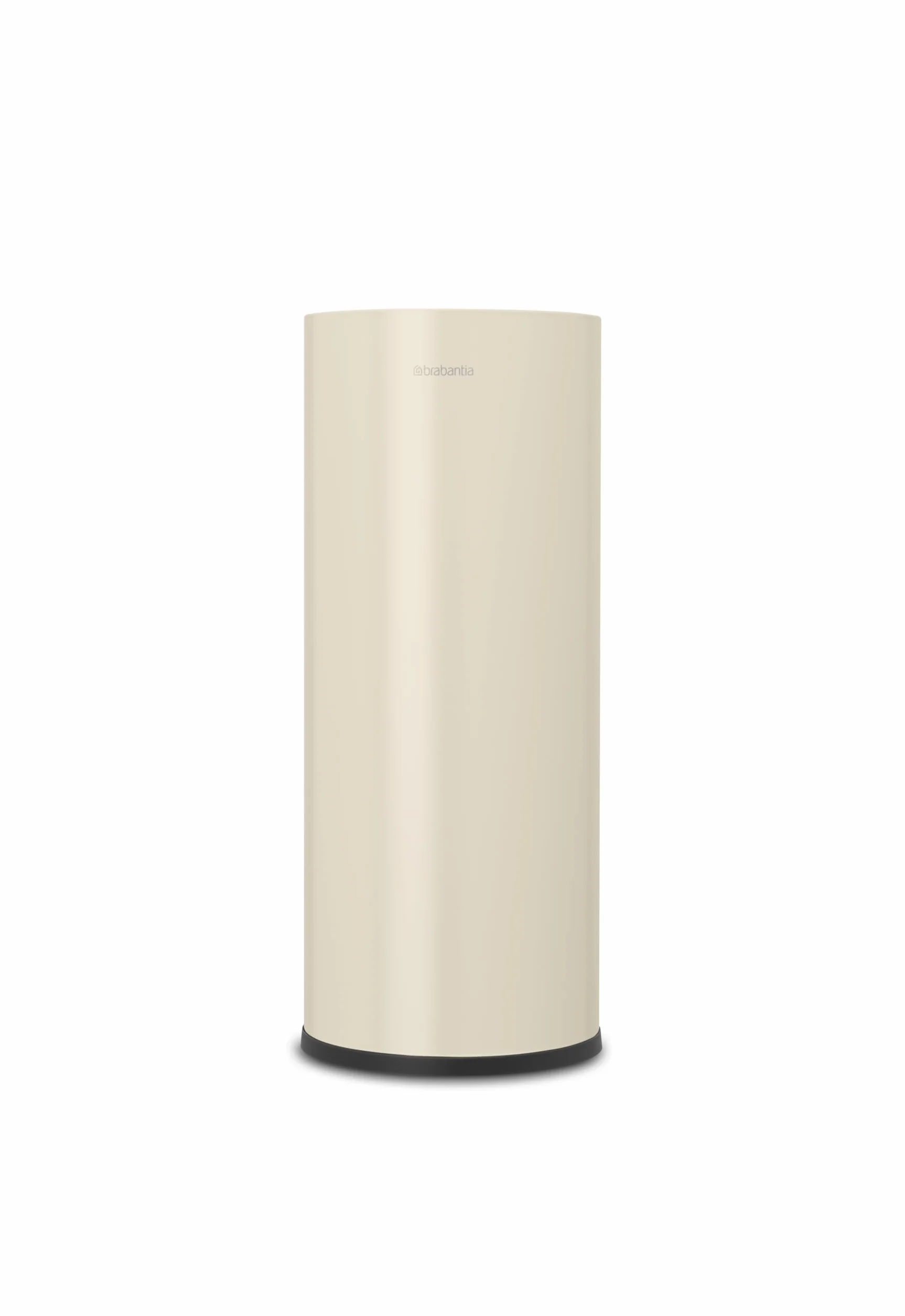 Brabantia - ReNew Zasobnik na Papier Toaletowy - Pomieści 3 Rolki - Pasuje do Różnych Typów Rolek - Nierysująca Podstawa - Antykorozyjny - Akcesorie Łazienkowe - Soft Beige - 13,2 x 13,2 x 32,1 cm