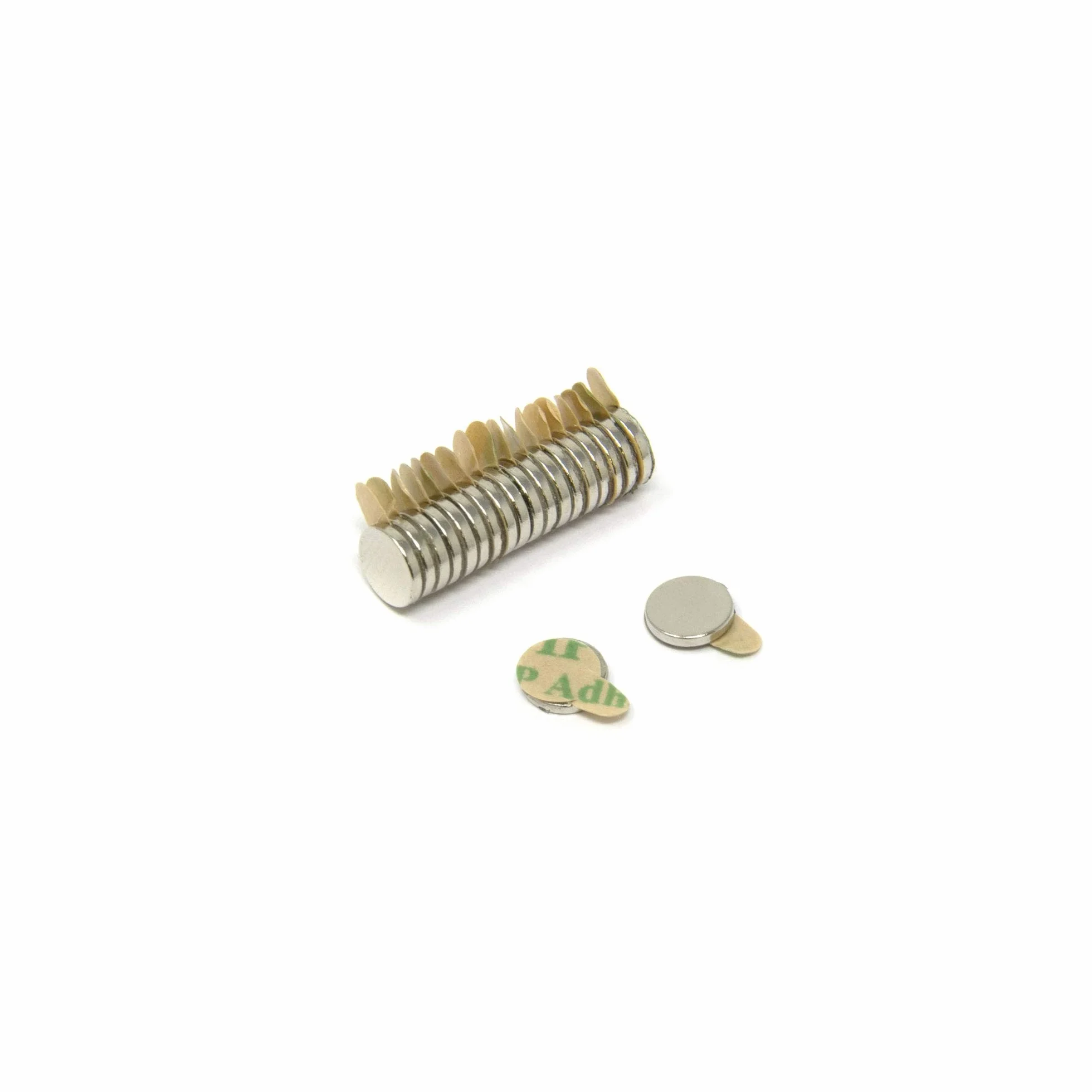 N35 Neodymowy samoprzylepny magnes Easypeel do sztuki, rękodzieła, modelarstwa, majsterkowania, hobby i opakowań, średnica 6 mm x 1 mm, pociągnięcie 0,33 kg, północ, 20 sztuk
