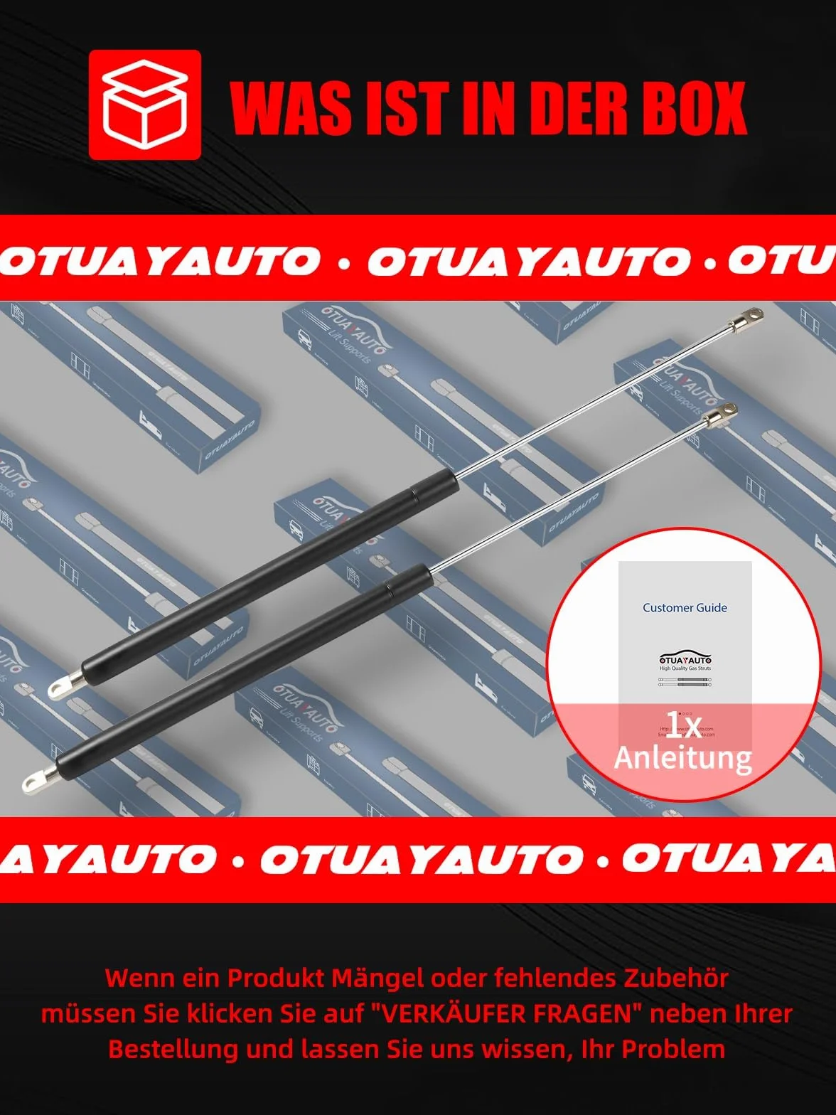 OTUAYAUTO Amortyzator gazowy 40 N *2 sprężyna gazowa ze sprężyną kompresyjną okucia do Seitz Heki 2, wózków dziecięcych, kamperów