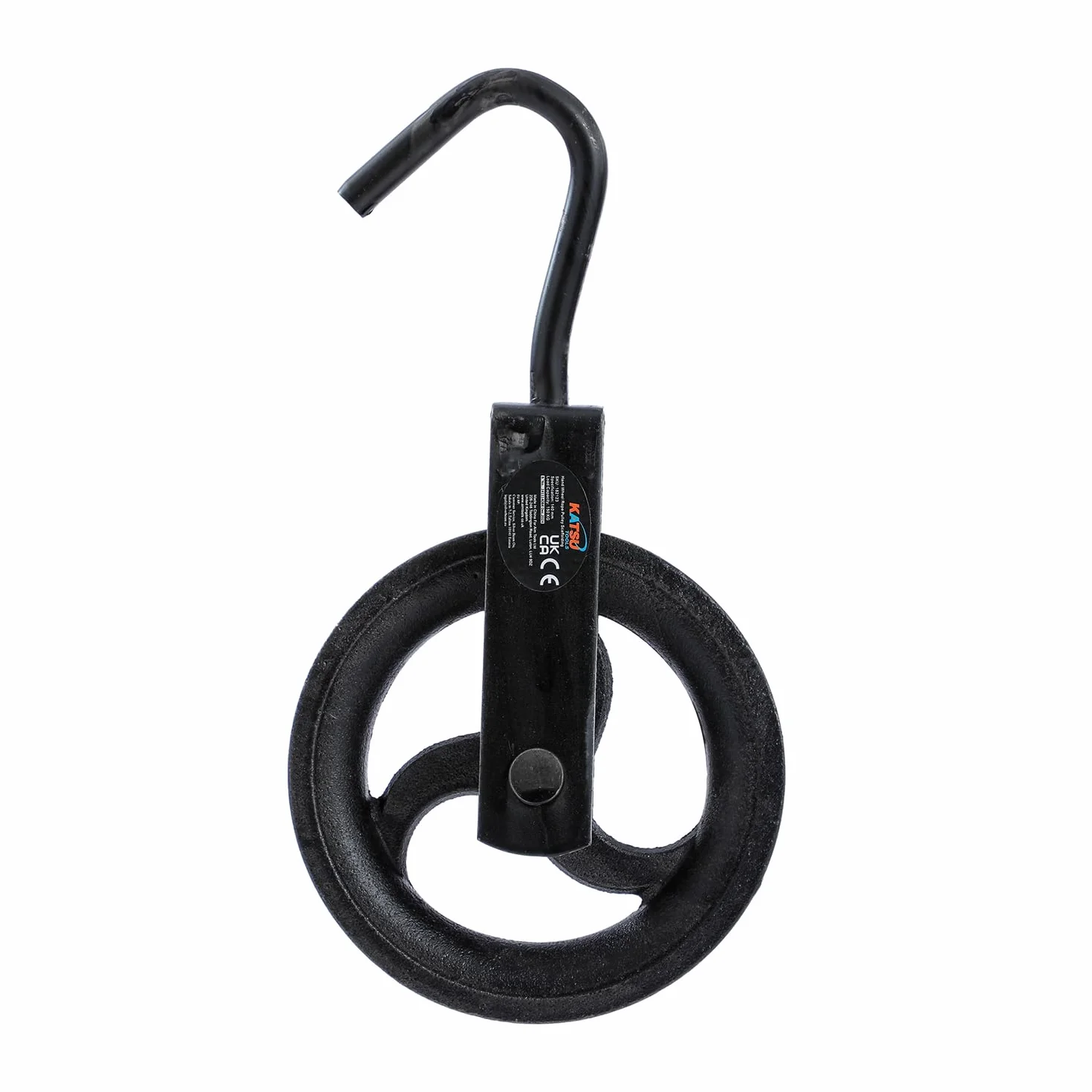 KATSU Tools Koło pasowe 140 mm z hakiem obrotowym, przyczepą do rusztowań, podnoszenia i żuraw 182123