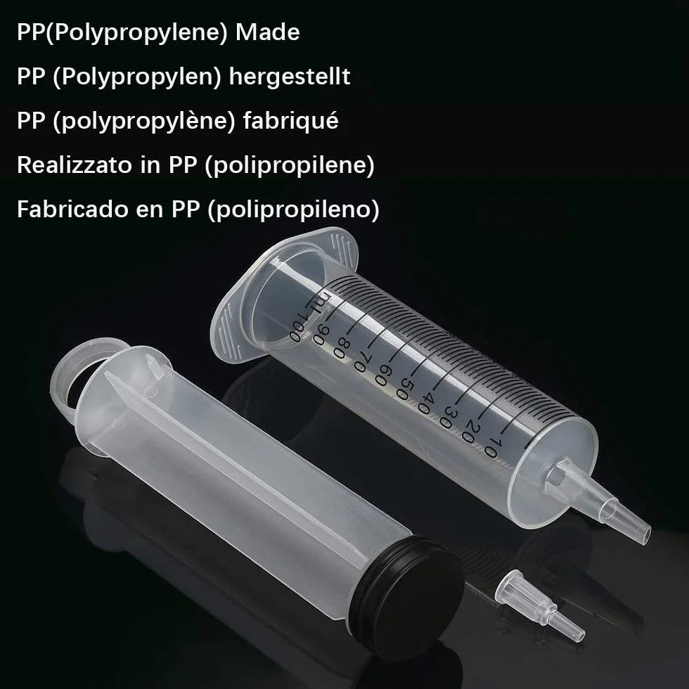 Gebildet 2 strzykawki 100 ml, duża strzykawka z tworzywa sztucznego, strzykawka, narzędzia do strzykawek ogrodowych z plastikowymi rurami 100 cm do laboratoriów naukowych, podlewania, napełniania