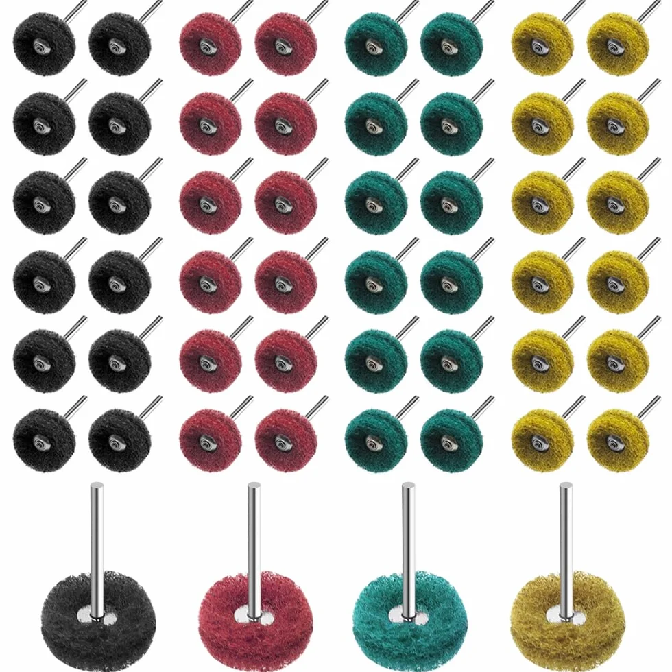 80 sztuk/4 kolorowe ściernice polerskie 25 mm ziarnistość 120/180/320/400, materiały ścierne, koła do narzędzi obrotowych do polerowania i szlifowania