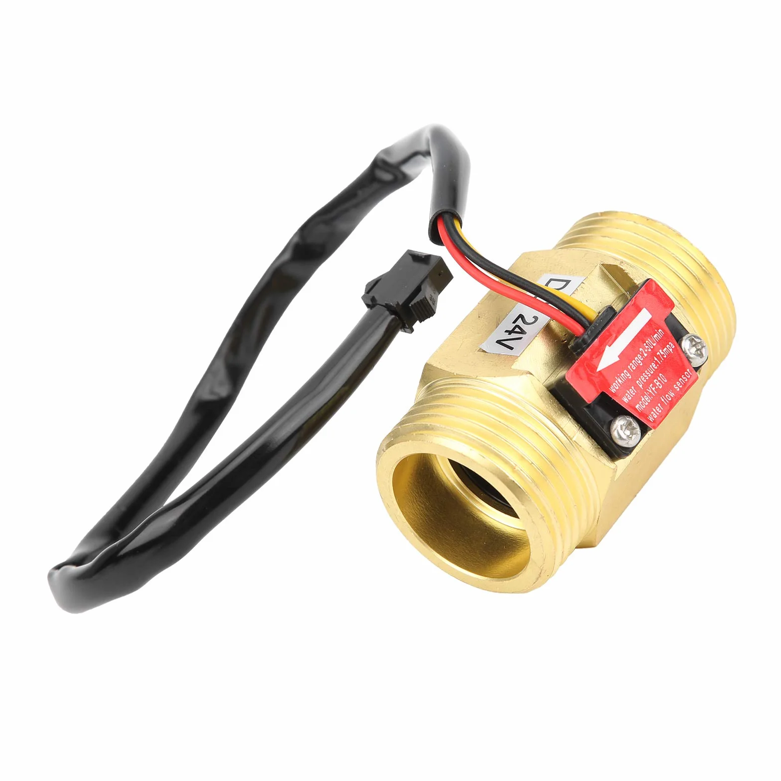 Czujnik przepływu wody G1in, turbinowy licznik DC 24 V 2~50 l/min YF-B10