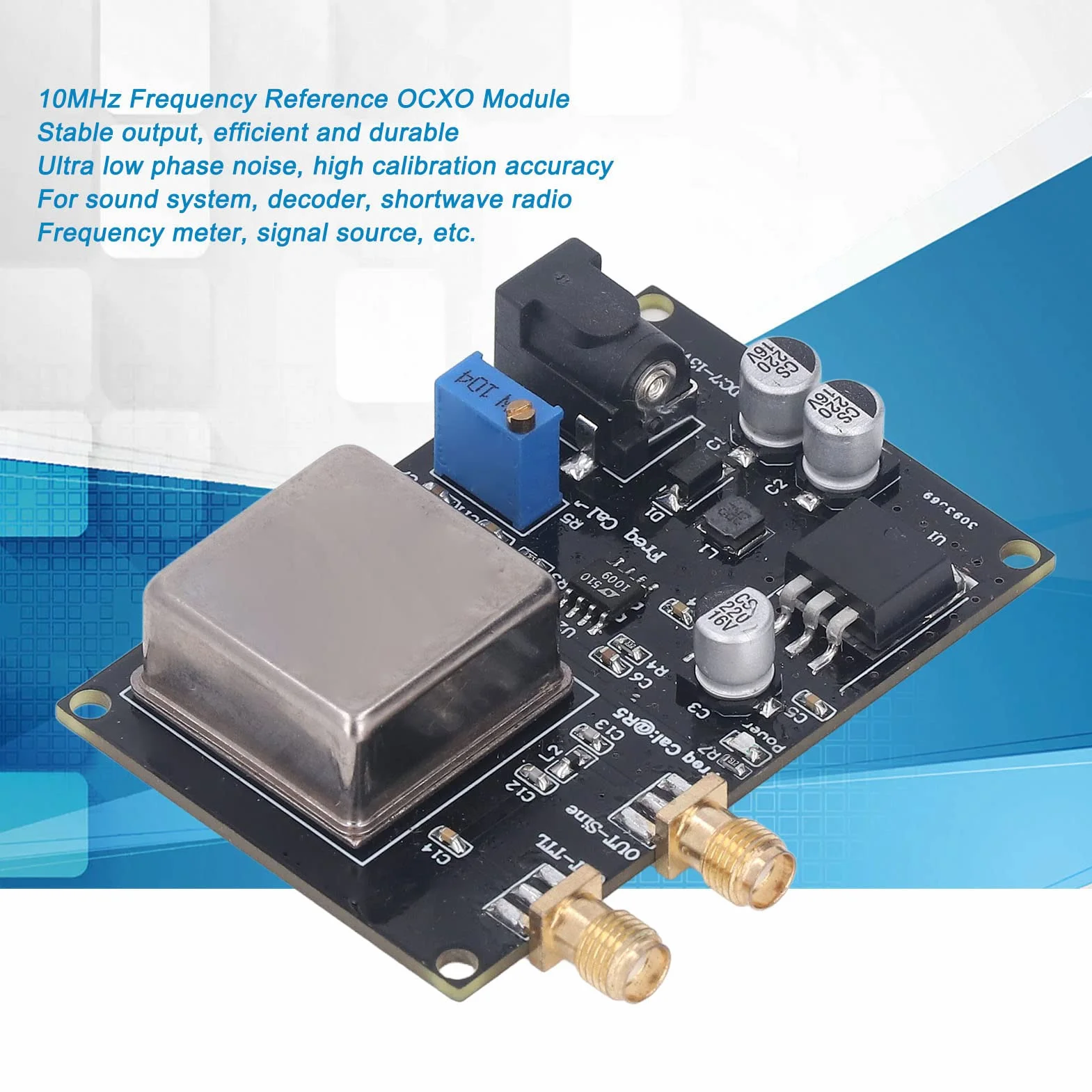 OCXO 10MHz Standardowy moduł Referencyjny Dekoder Dźwięku Miernik Częstotliwości