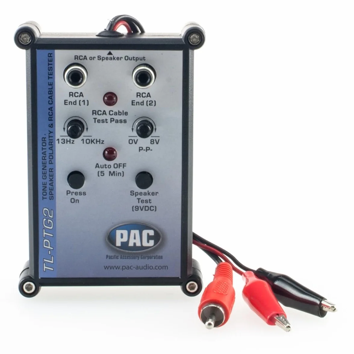 PAC TL-PTG2 generator tonów i tester polaryzacji głośników z testerem kabli RCA