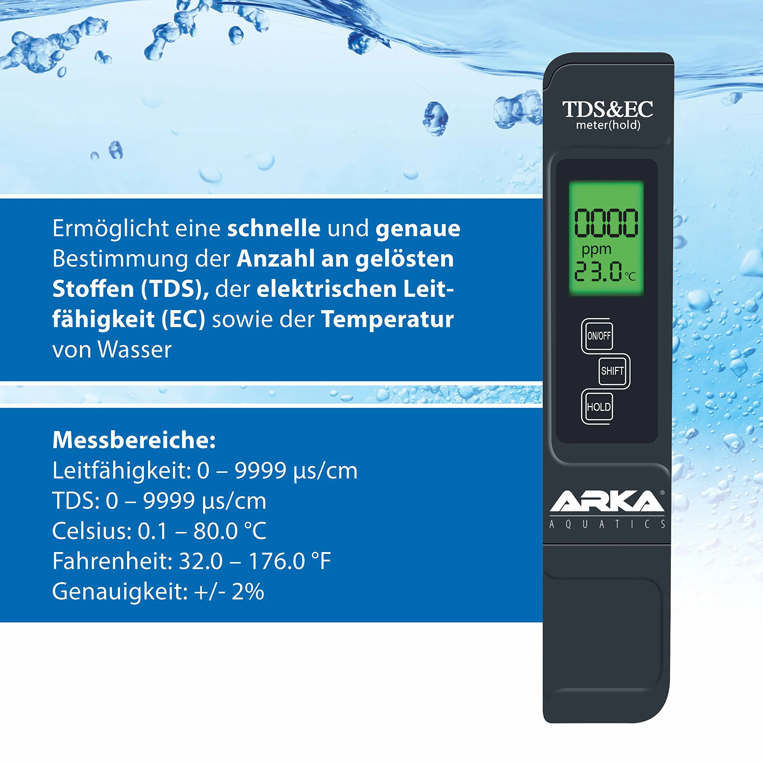 ARKA Aquatics - TDS/EC - Miernik