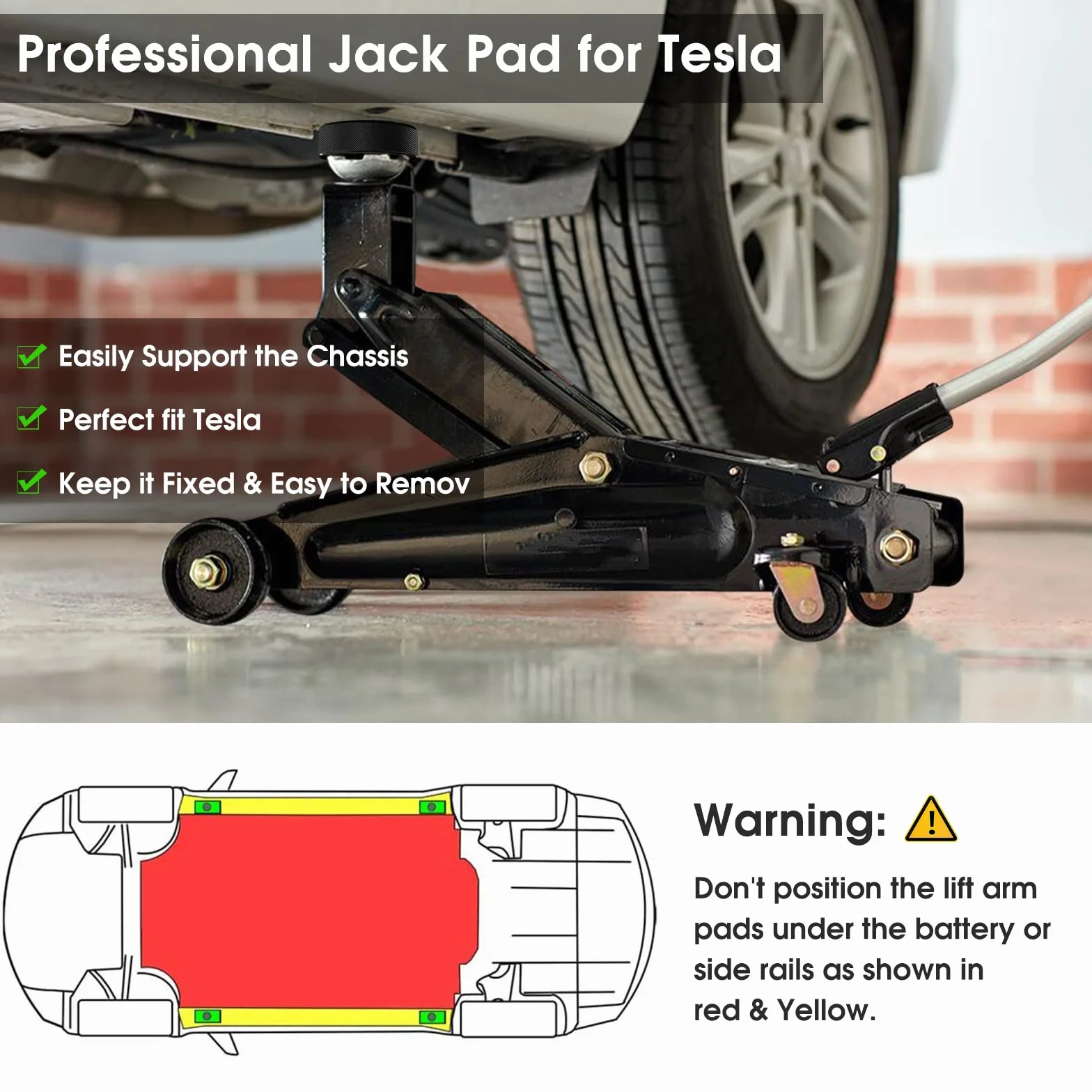 Gumowa nakładka na podnośnik samochodowy do Tesla Model 3/Y/S/X, 4 sztuki gumowych nakładek chroni akumulator Tesla i podwozie, Tesla Model 3, akcesoria do podnośnika samochodowego, adapter