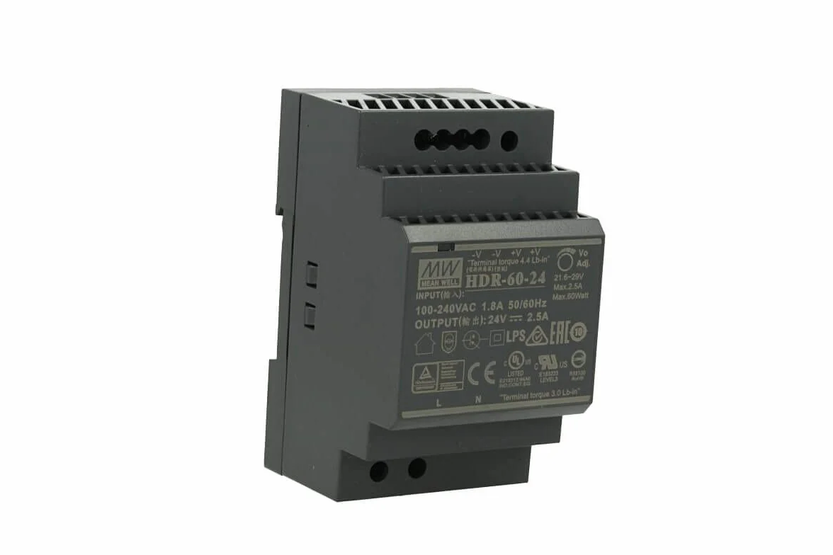 Mean Well HDR-60-24 Zasilacz Din-Rail 60W 24V 2,5A