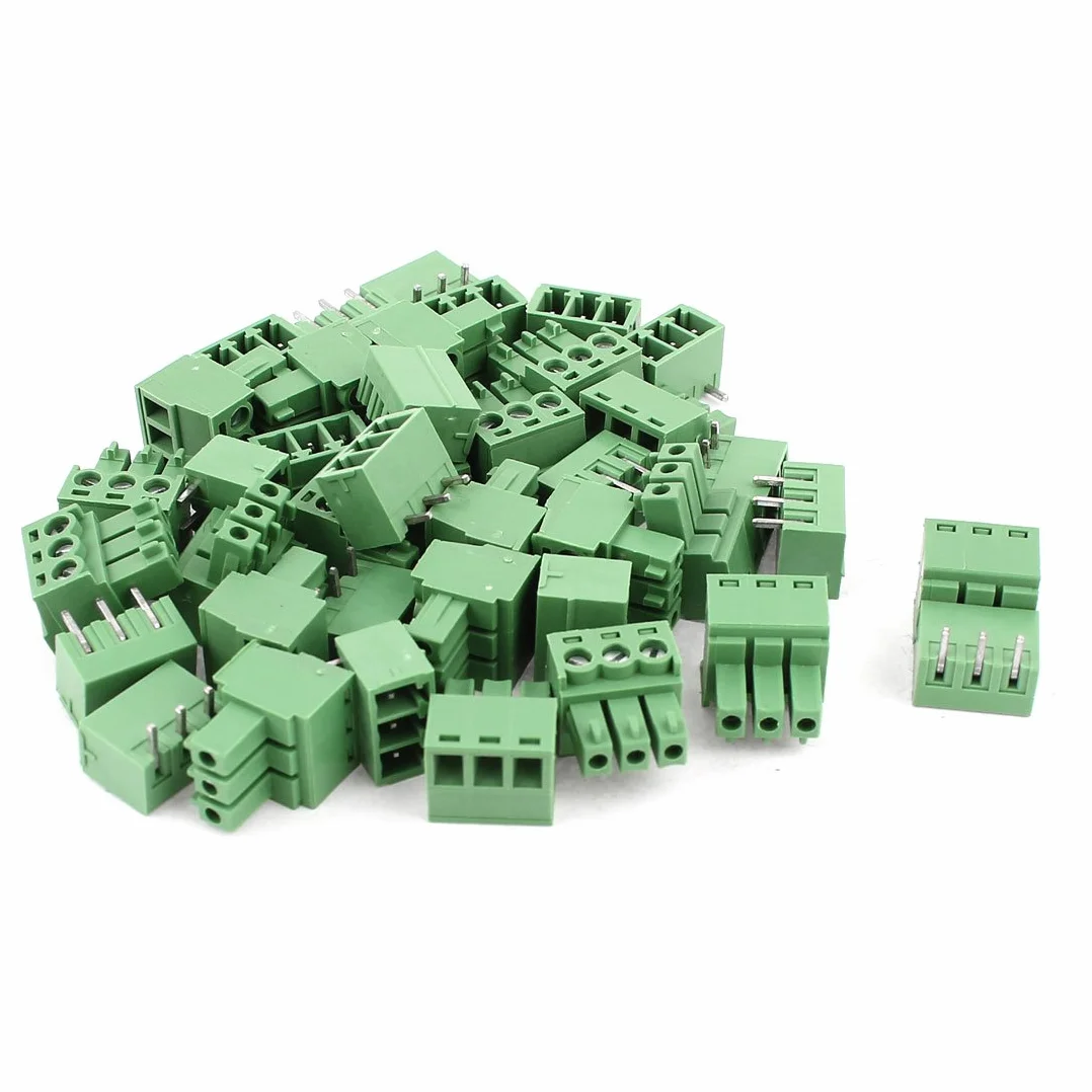 sourcing map 20 par 3 piny 3,81 mm Pitch wtyczka gniazdo PCB śruba Terminal Block Connector DE de