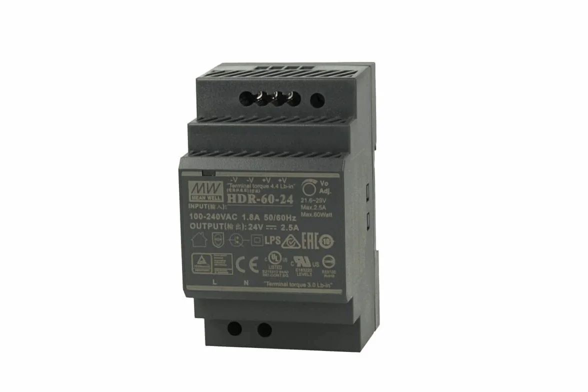 Mean Well HDR-60-24 Zasilacz Din-Rail 60W 24V 2,5A