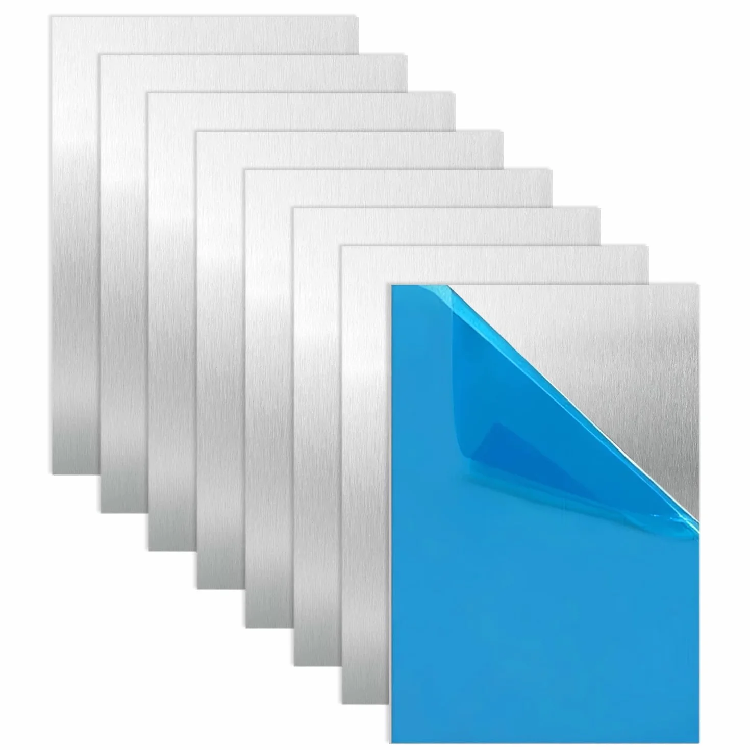 Blacha aluminiowa 0,5 mm, 8 sztuk, 30 x 20 cm, płyta aluminiowa z folią ochronną, blacha aluminiowa, do modelarstwa, DIY, przemysłu, poddawania obróbce cieplnej i prostokątnej
