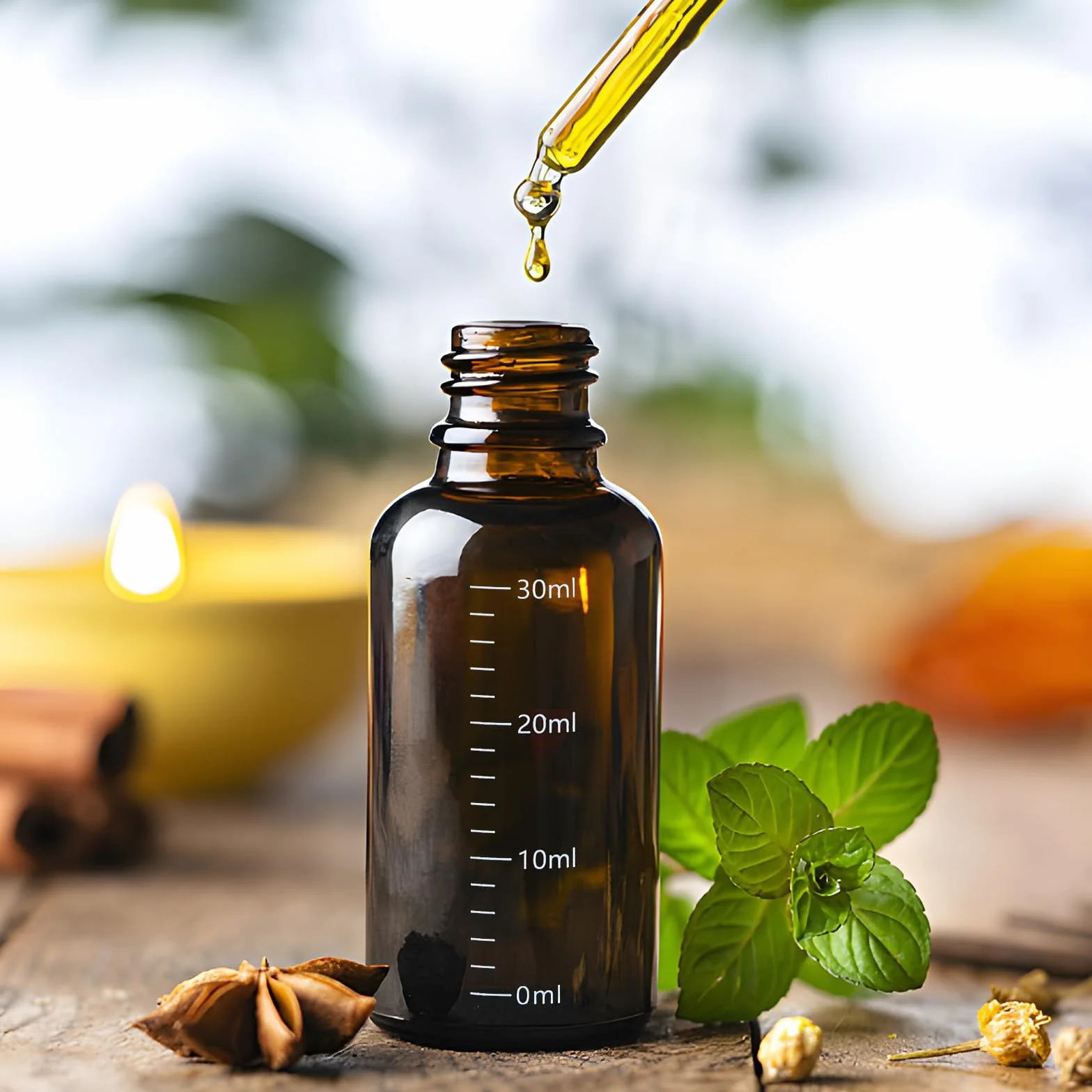 8 butelek z pipetą 30 ml, butelki z brązowego szkła, butelka apteczna, z pipetą do olejków eterycznych, olejków perfumowanych, aromaterapii (30 ml – 8)