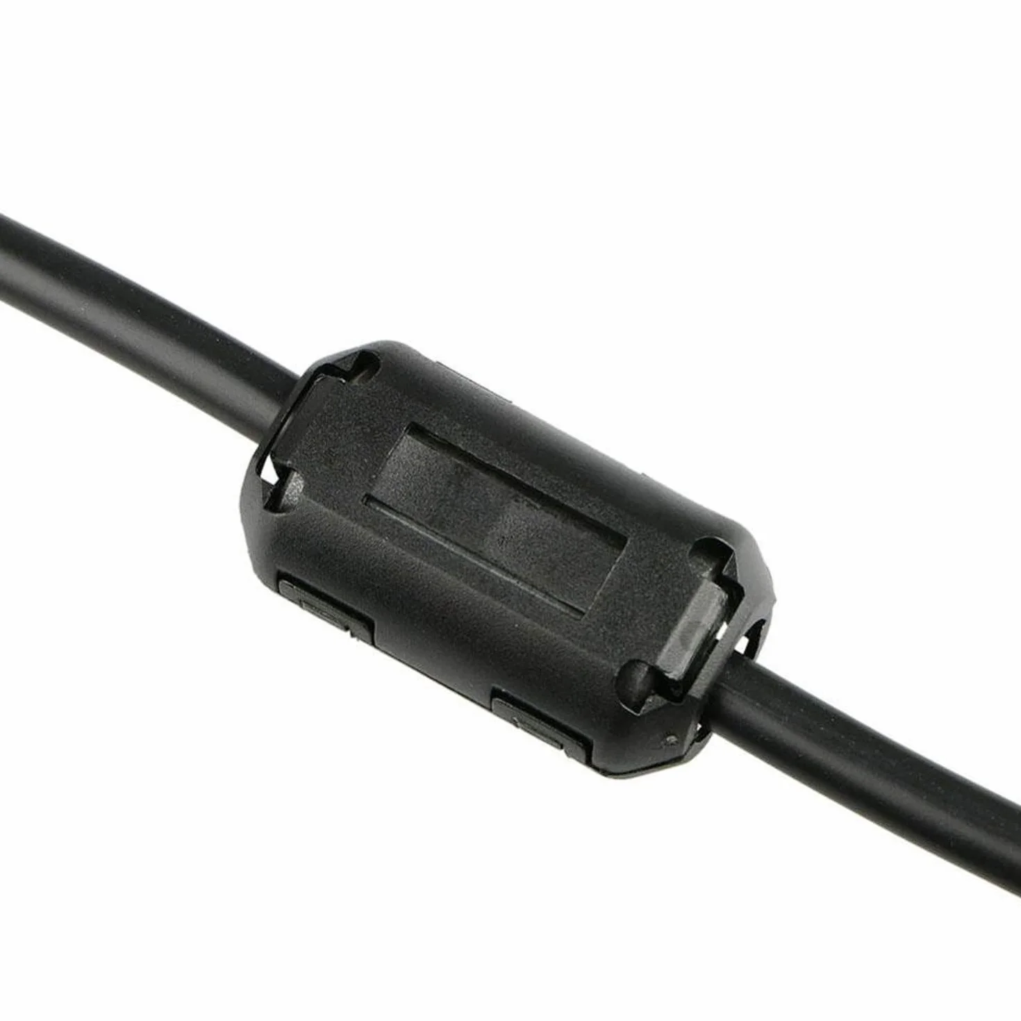 JZK 25 x czarny klips z pierścieniem ferrytowym RFI EMI klips do kabla tłumiącego hałas, średnica wewnętrzna 3,5 mm 5 mm 7 mm 9 mm do kabla USB, kabla myszy i kabla klawiatury