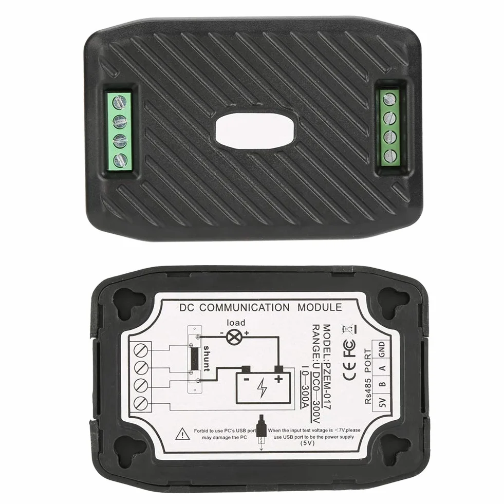 PZEM-017 DC Komunikacja Box Interfejs Modbus 0-300 V 300 A Bocznik Kabel USB Napi?cie Pr?d Miernik zu?ycia energii (PZEM-017+USB) Tester i detektor