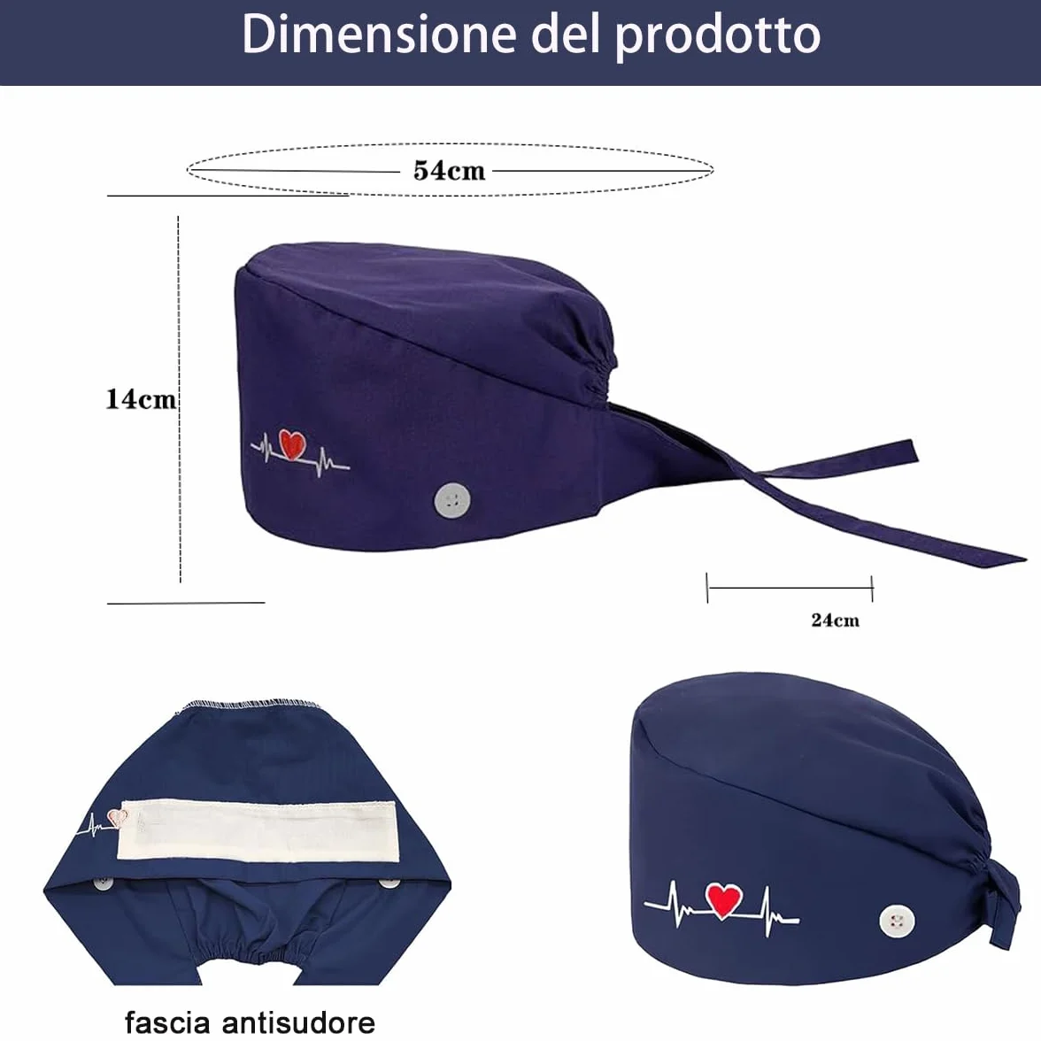 Czapka pielęgniarska medyczne nakrycie głowy unikalny design dla kobiet i mężczyzn do szpitali