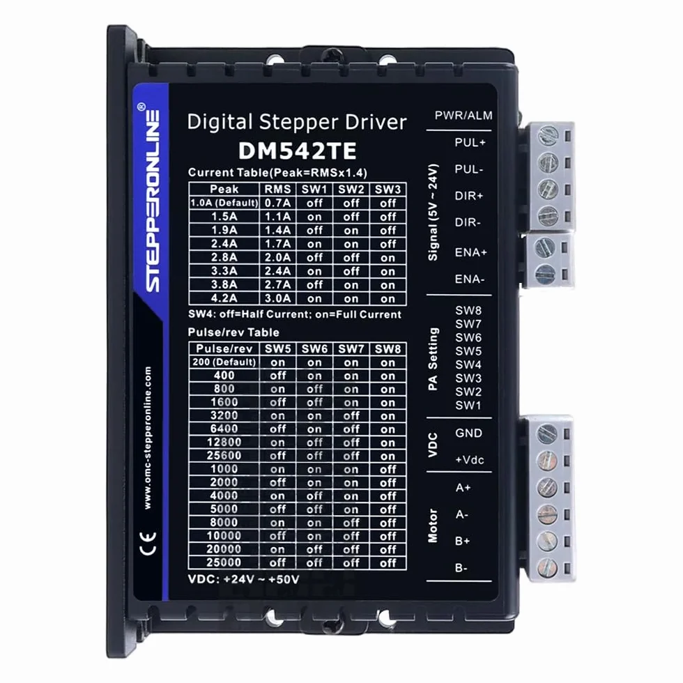 STEPPERONLINE TE Series Digital sterownik silnika krokowego 1,0-4,2 A 24-50 VDC do silników Nema 17 i 23