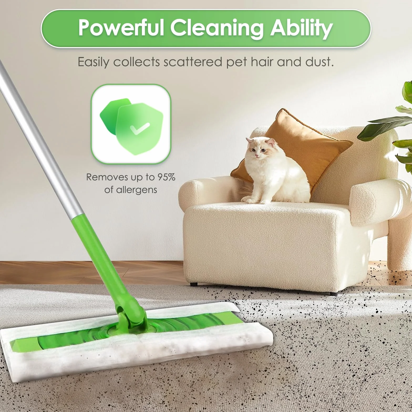 (100 sztuk) Jednorazowe nakładki do zamiatania na sucho Pasujące do zamiatarki Swiffer, wkłady do mopa do zamiatania na sucho, nakładki do mopa na sucho do mycia i czyszczenia podłóg, 310 x 220 mm