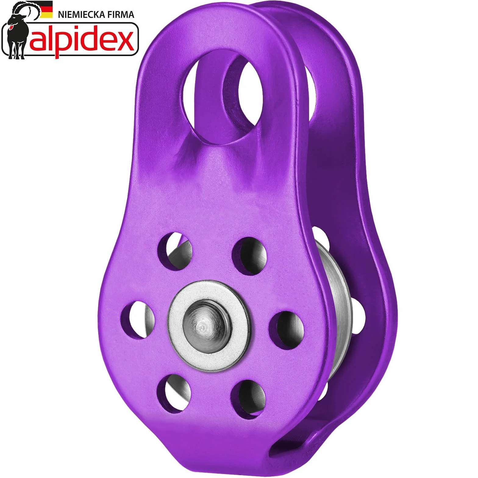 ALPIDEX Rolka Do Wspinaczki 22 kN Fix Pulley Blok Koła Pasowego EN12278