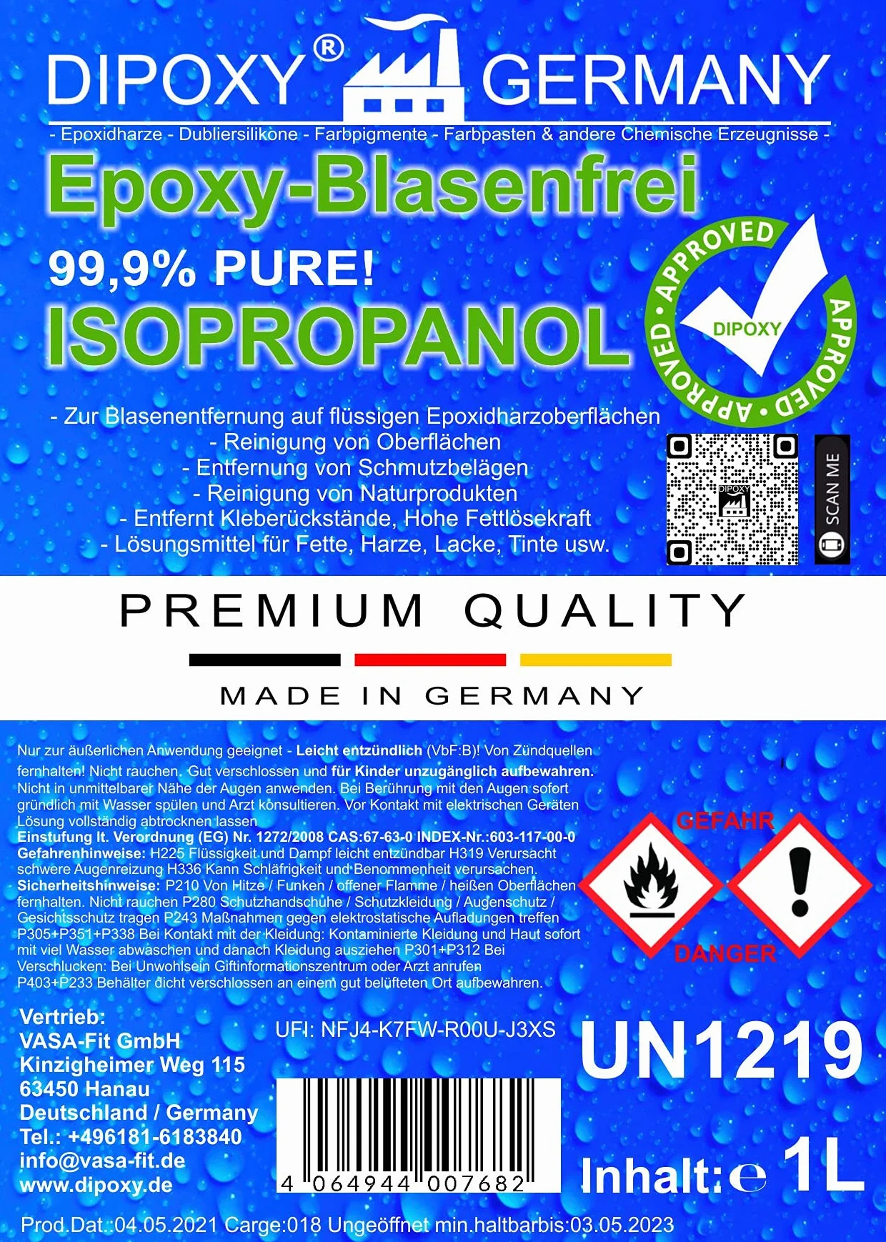3x1L Izopropanol 99,9% rozpuszczalnik IPA alkohol izopropylowy 2-propanol środek czyszczący