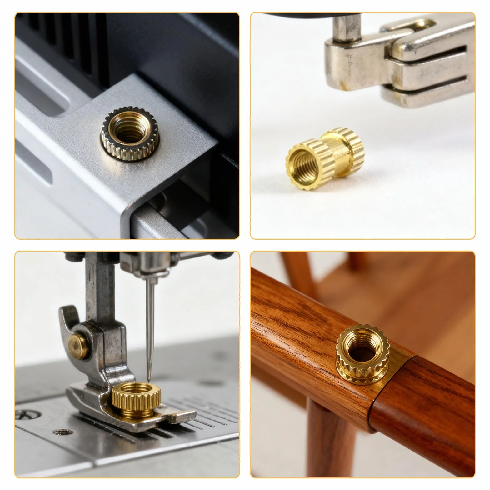 200 szt. Ruthex wkładki gwintowane M2 M3, mosiężny gwint topliwy zakres od 3 do 12 mm (D), nakrętki do tworzyw sztucznych i akcesoriów do drukarek 3D (200 szt.)