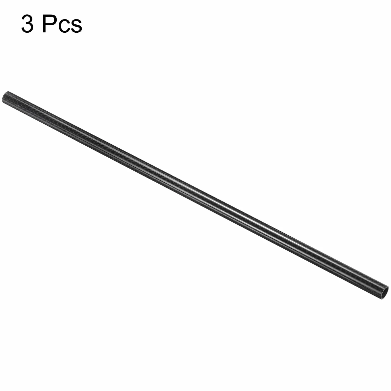 QUARKZMAN 3 szt. rurek z włókna węglowego, 8 x 10 x 330 mm, polerowana powierzchnia, pręt 3K, owinięty włóknem węglowym, czysta okrągła rura, samoloty Rc, Multicopter, Quadcopter, 3 szt