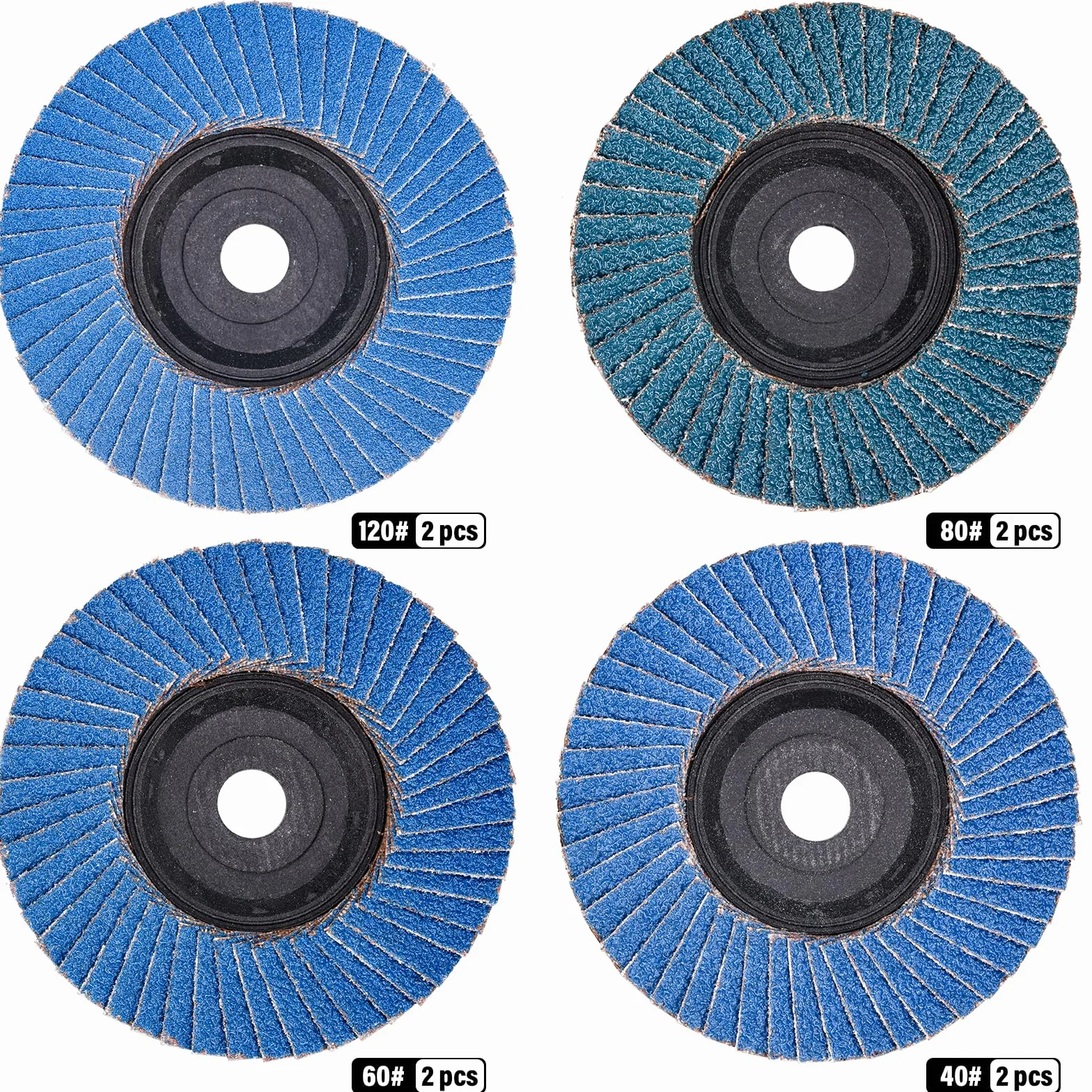 8 sztuk tarcz wachlarzowych ø 76 mm x 10 mm krążki szlifierskie talerze szlifierskie 40 60 80 120 ziarnistość zestaw krążków lamelowych do szlifierki kątowej maszyny polerskiej