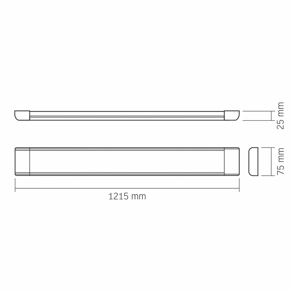 Videx Oprawa listwa oświetleniowa sufitowa natynkowa LED 50W 5000lm 1,2m