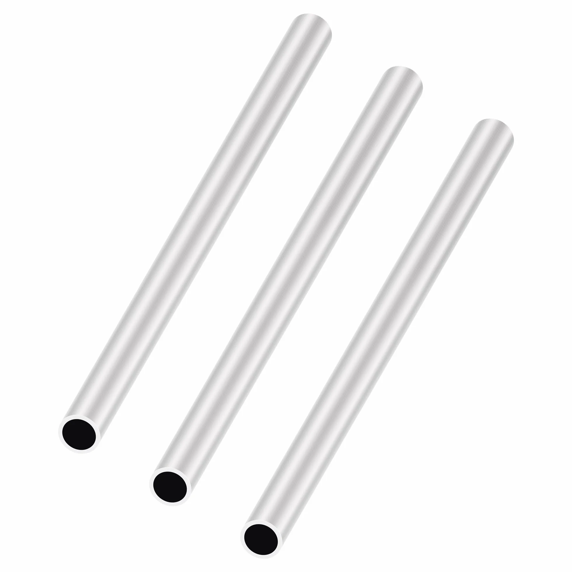 6063 rura aluminiowa 12 mm średnica zewnętrzna x 10 mm ID 1,0 mm grubość ścianki 200 mm długości, aluminiowe okrągłe rury bezszwowe proste rury (3 szt.)