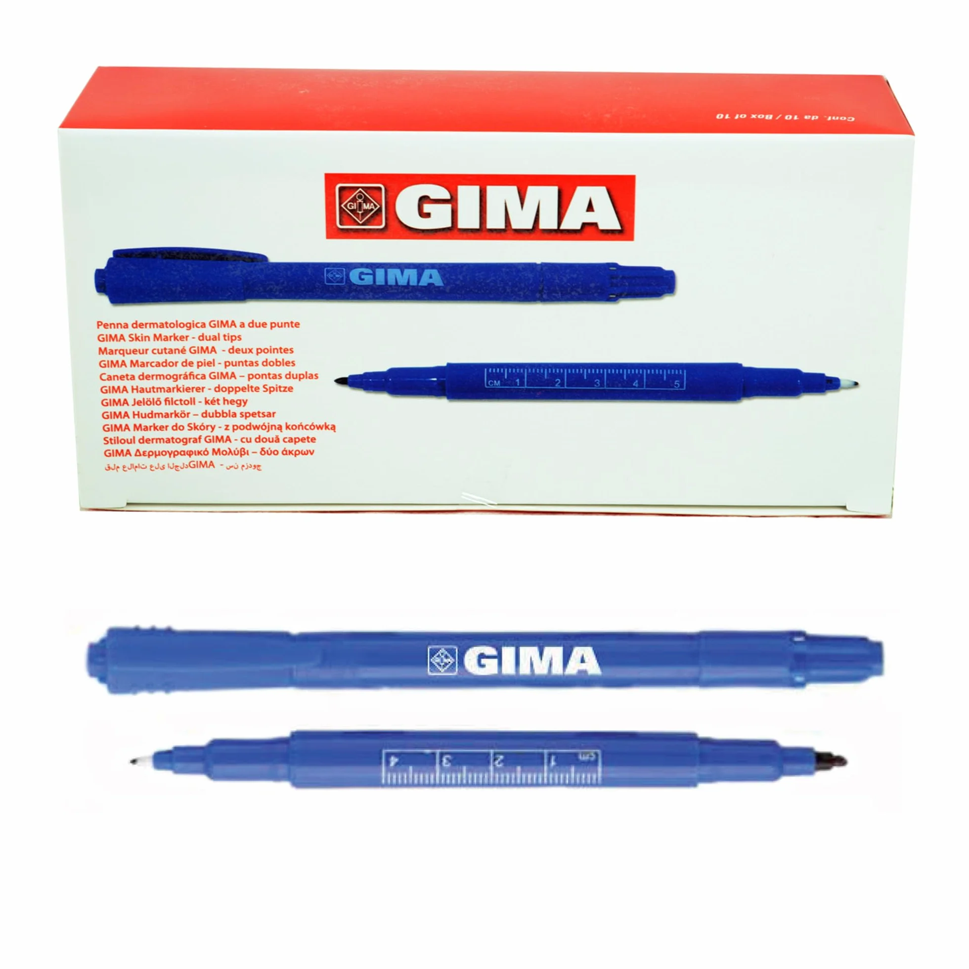 GIMA PENNA DERMATOLOGICA GIMA - doppia punta - conf. 10 pz.