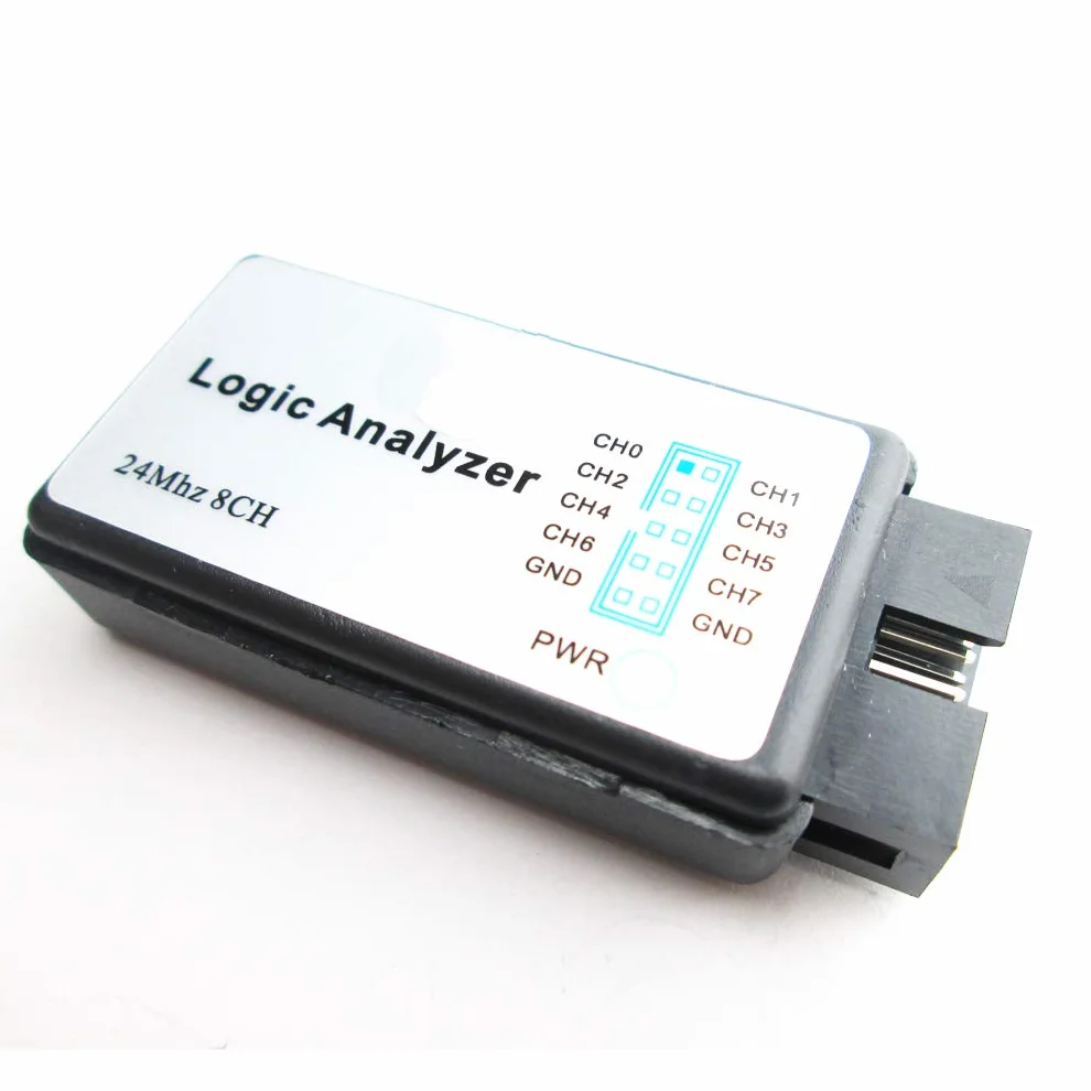 Hailege Analizator logiki USB z pierścieniem ferrytowym EMI, kabel USB 24MHz 8CH 24MHz 8 kanałowy UART IIC SPI do debugowania dla Arduino ARM FPGA M100 SCM